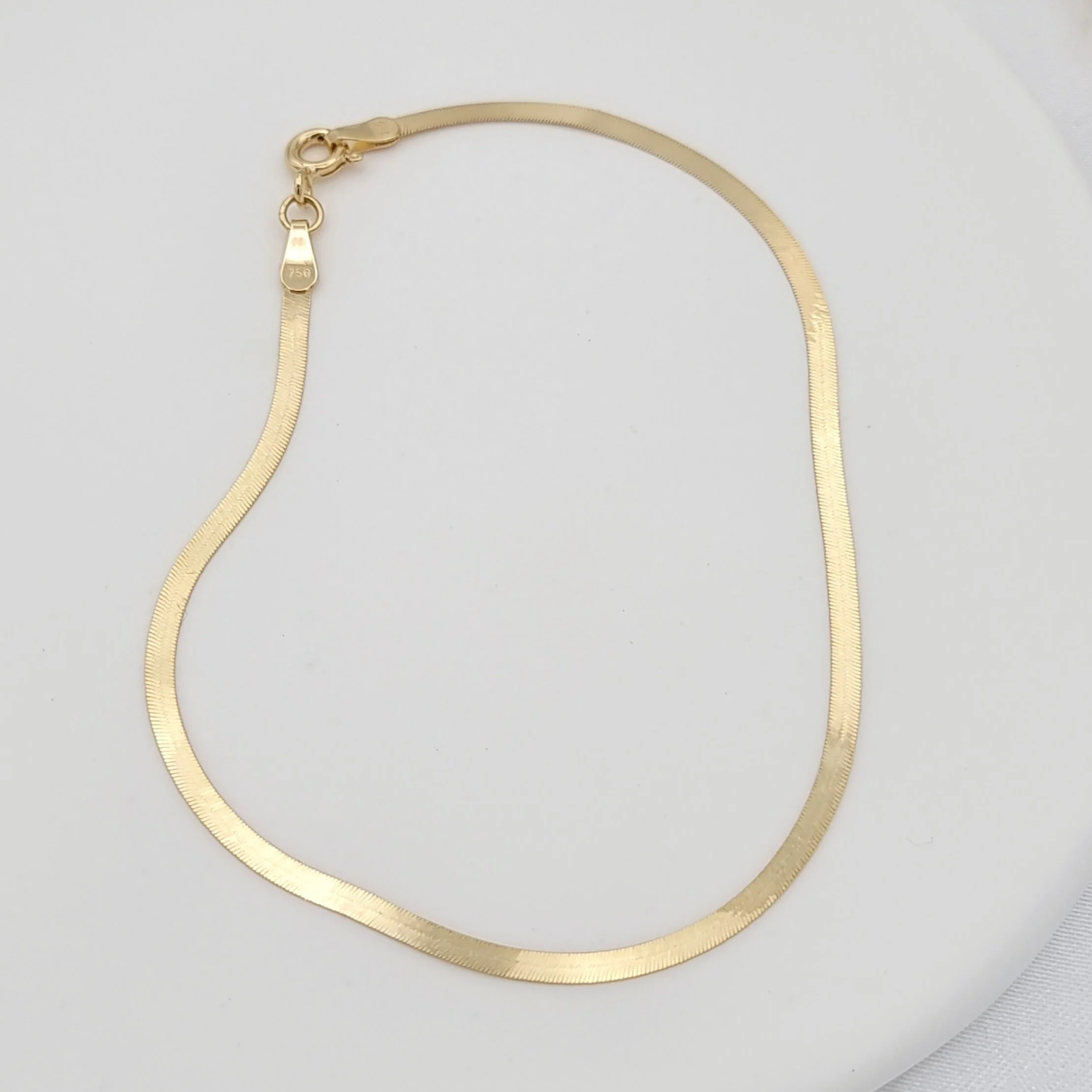 18K Pure Gold Flat Mirror Bracelet - Image 5