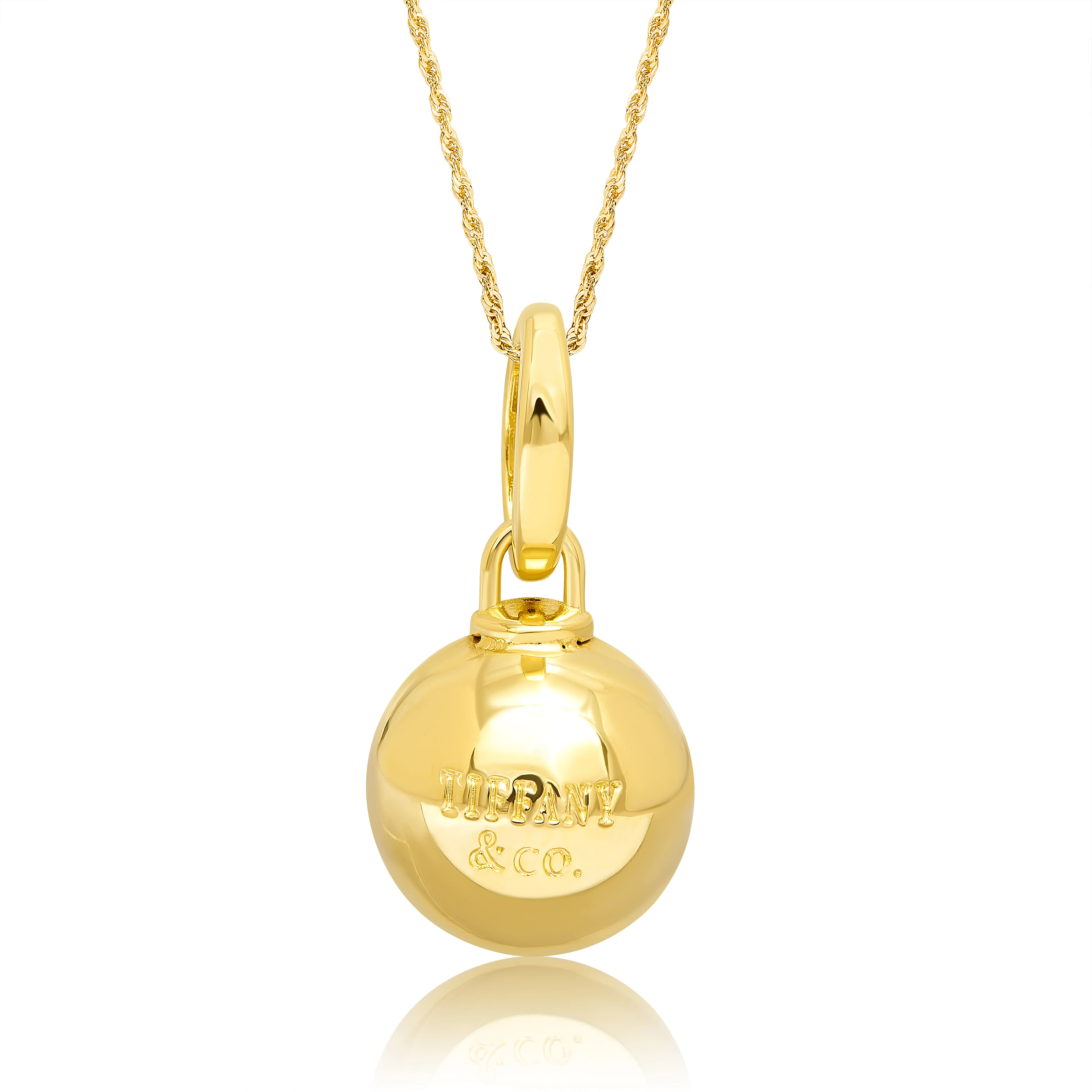 18K Pure Gold Ball Necklace Talagold
