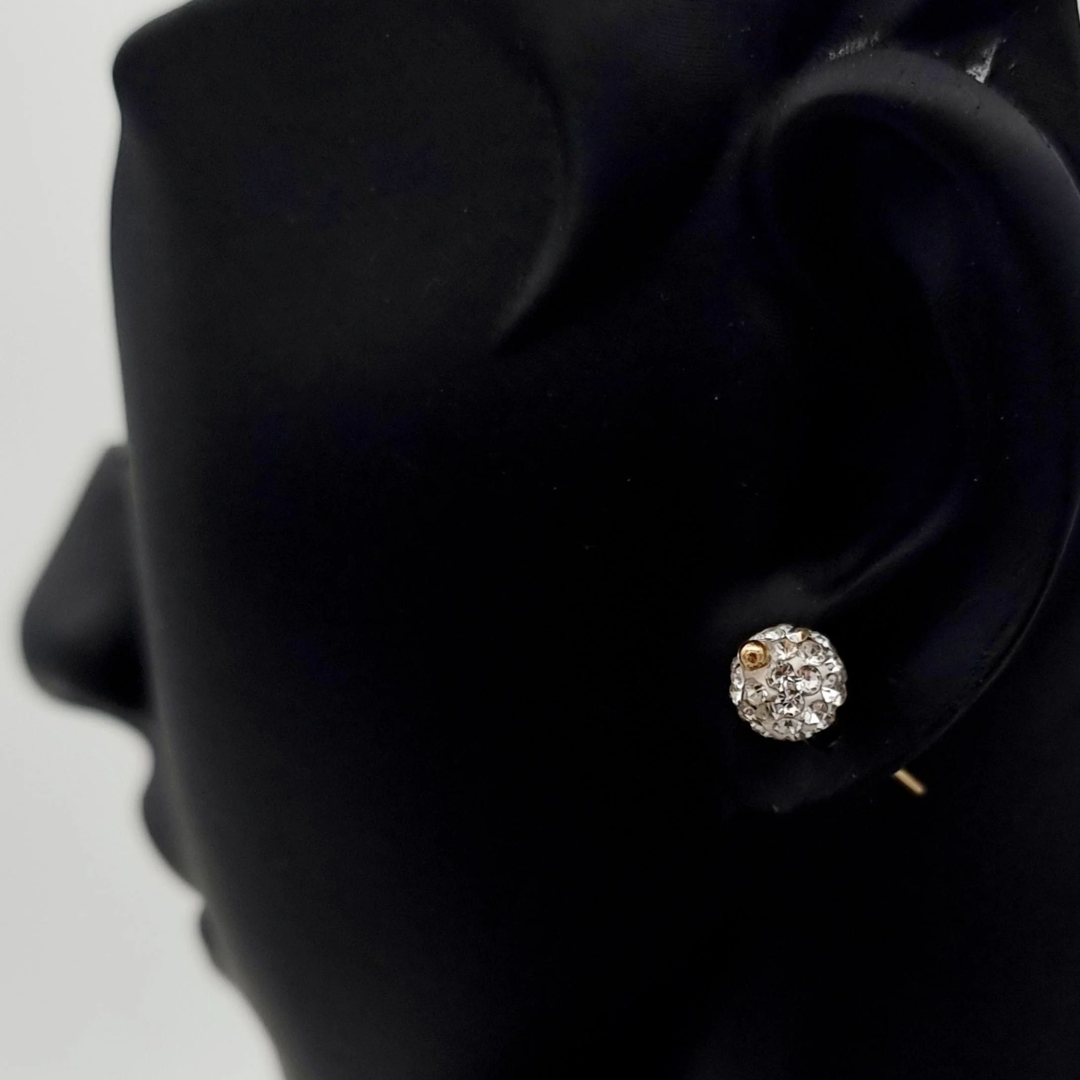 18K Pure Gold Ball Stud Earring Set - Image 5