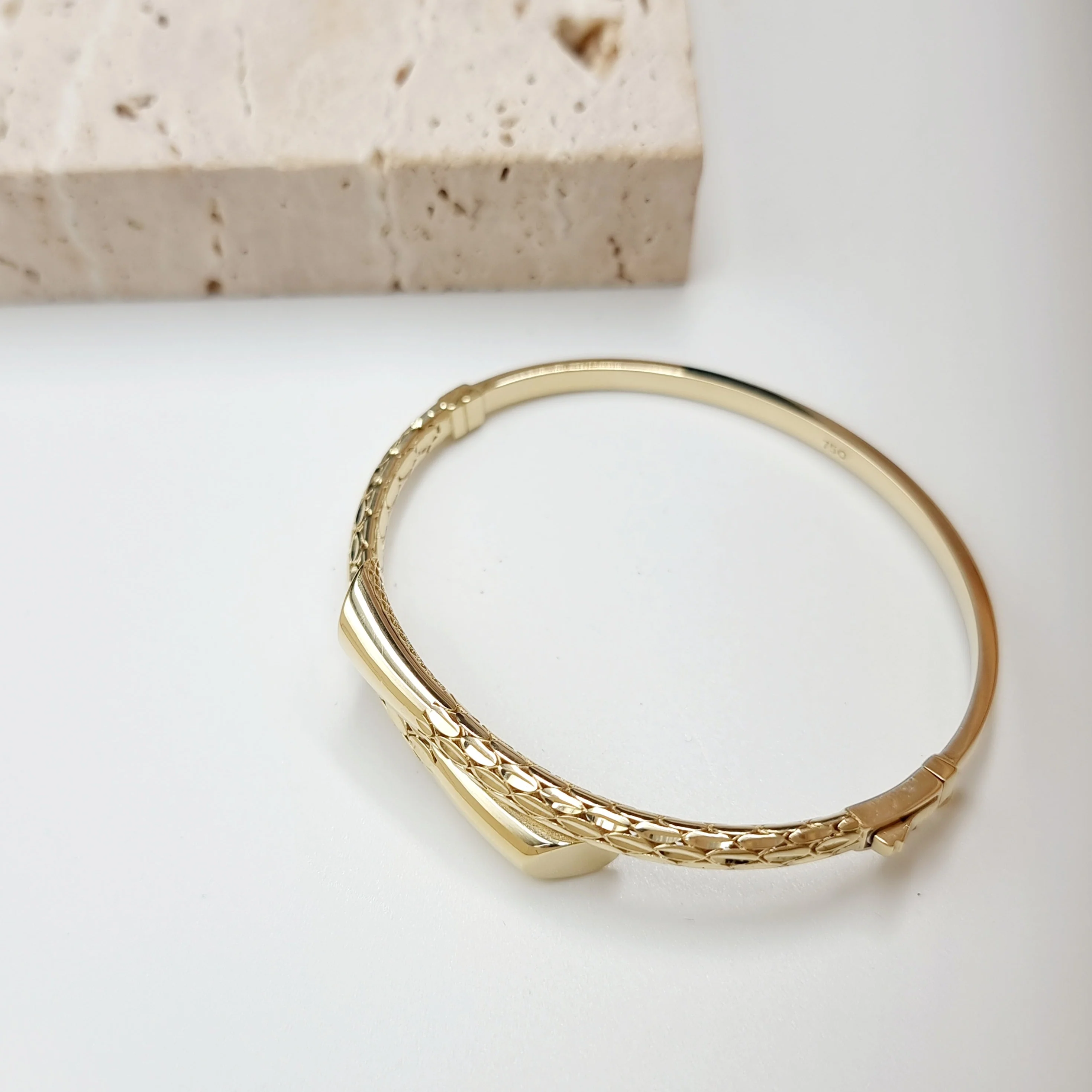 18K Pure Gold Bangle - Image 4