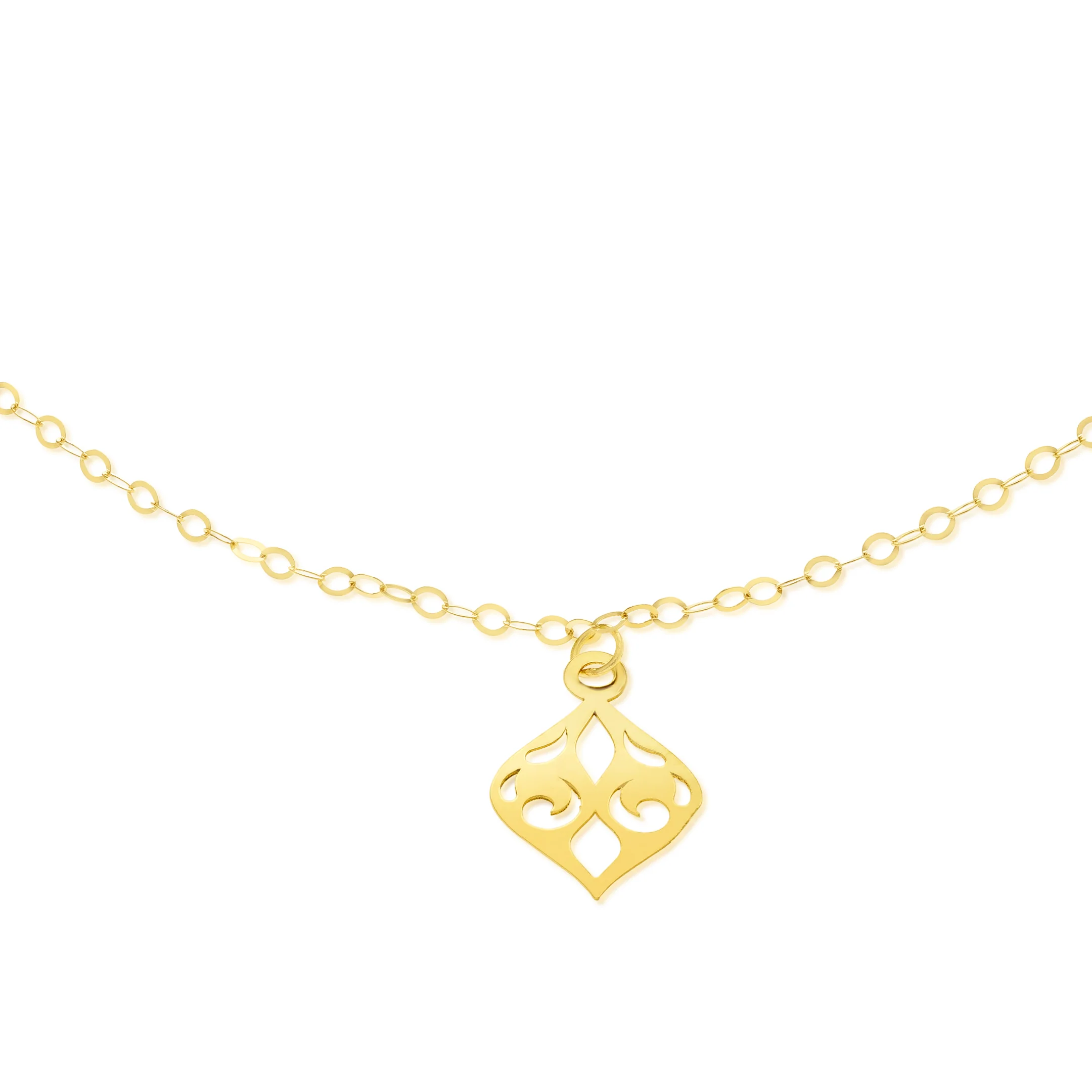 18K Pure Gold Fine Leaf Bracelet - Image 3