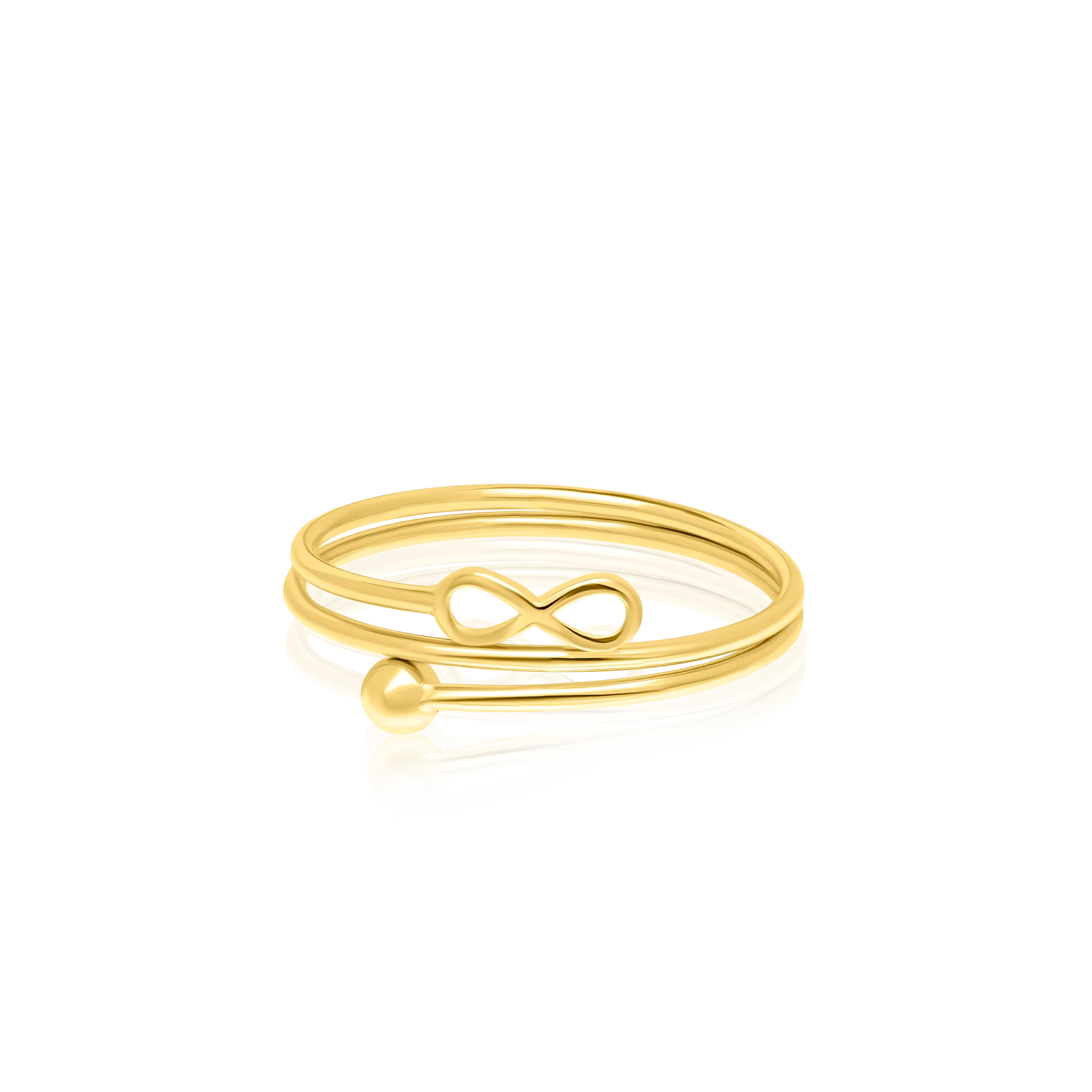 18K Pure Gold Infinity Ring