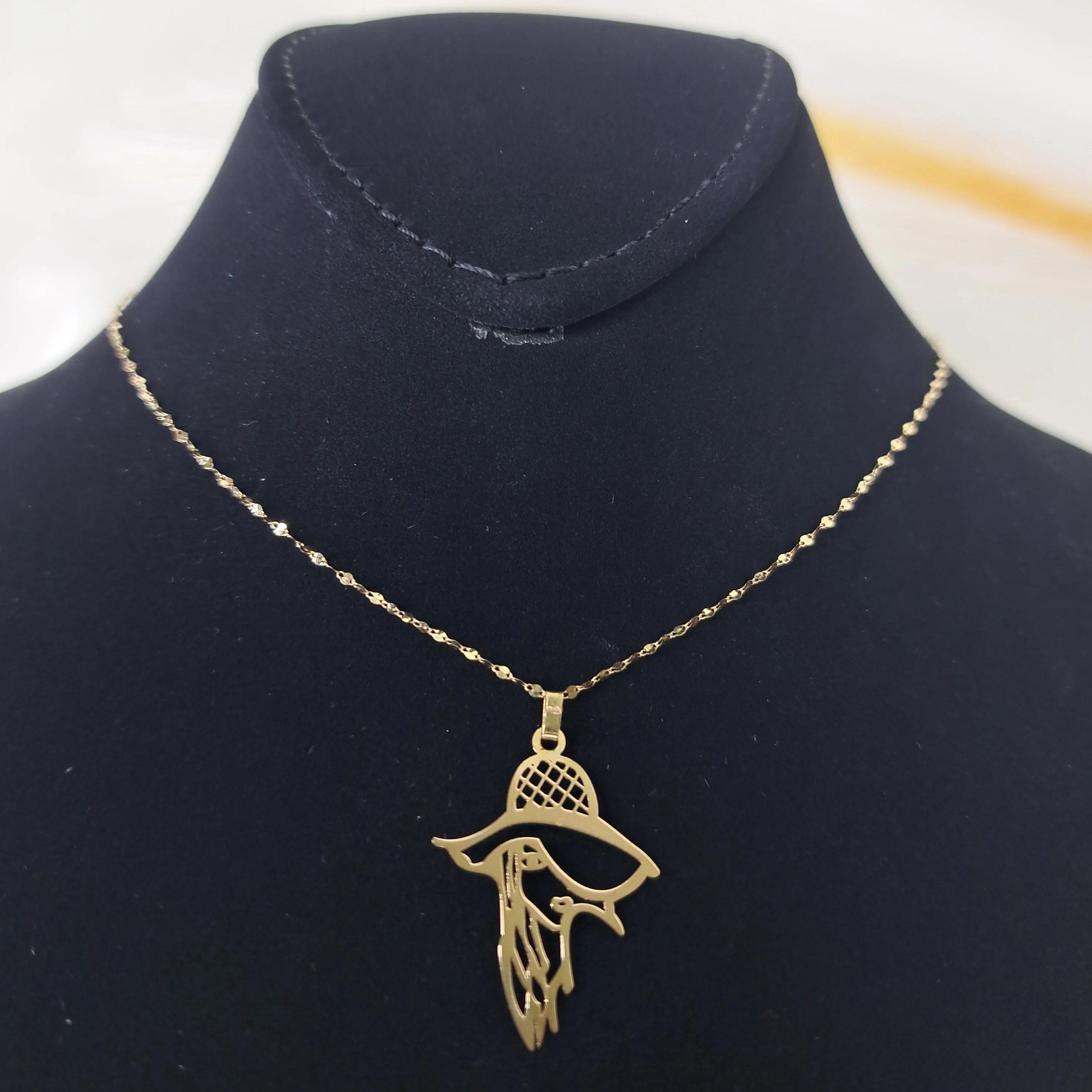 18K Pure Gold Lady Fashion Necklace