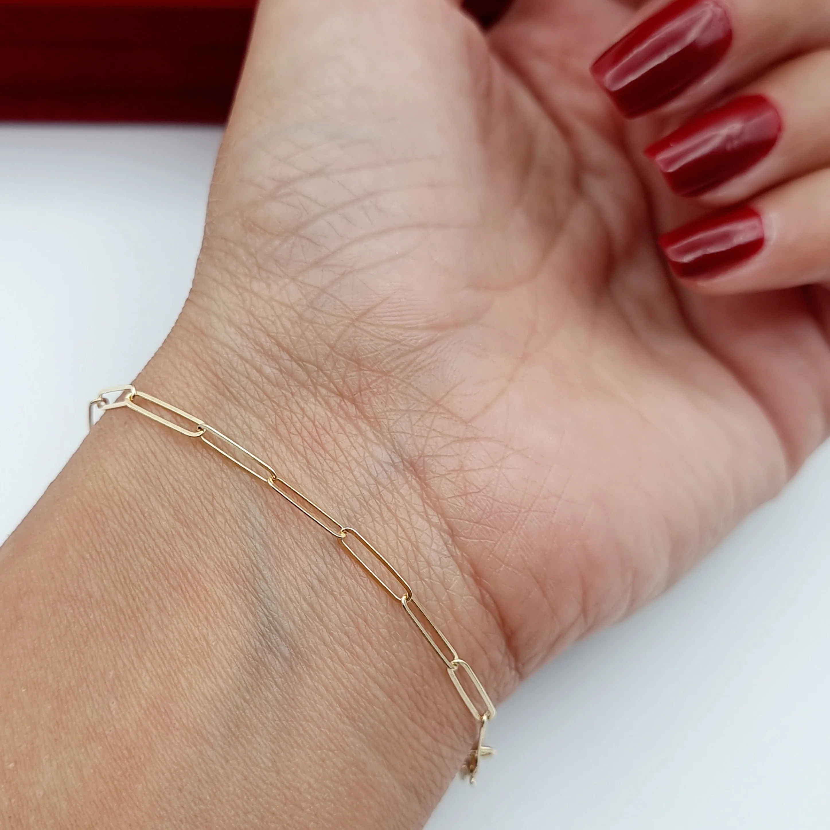 18K Pure Gold Linked Bracelet - Image 4