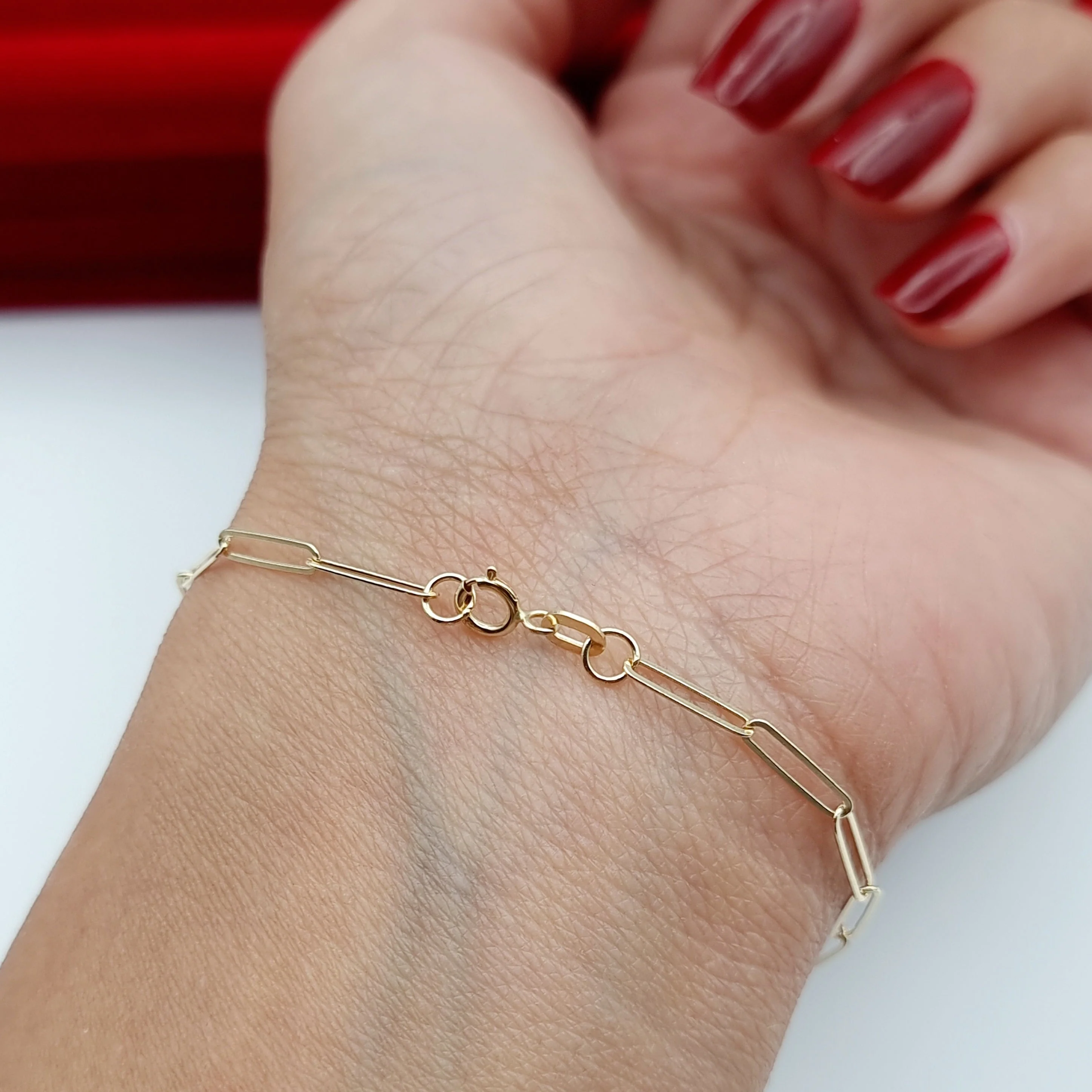 18K Pure Gold Linked Bracelet - Image 6
