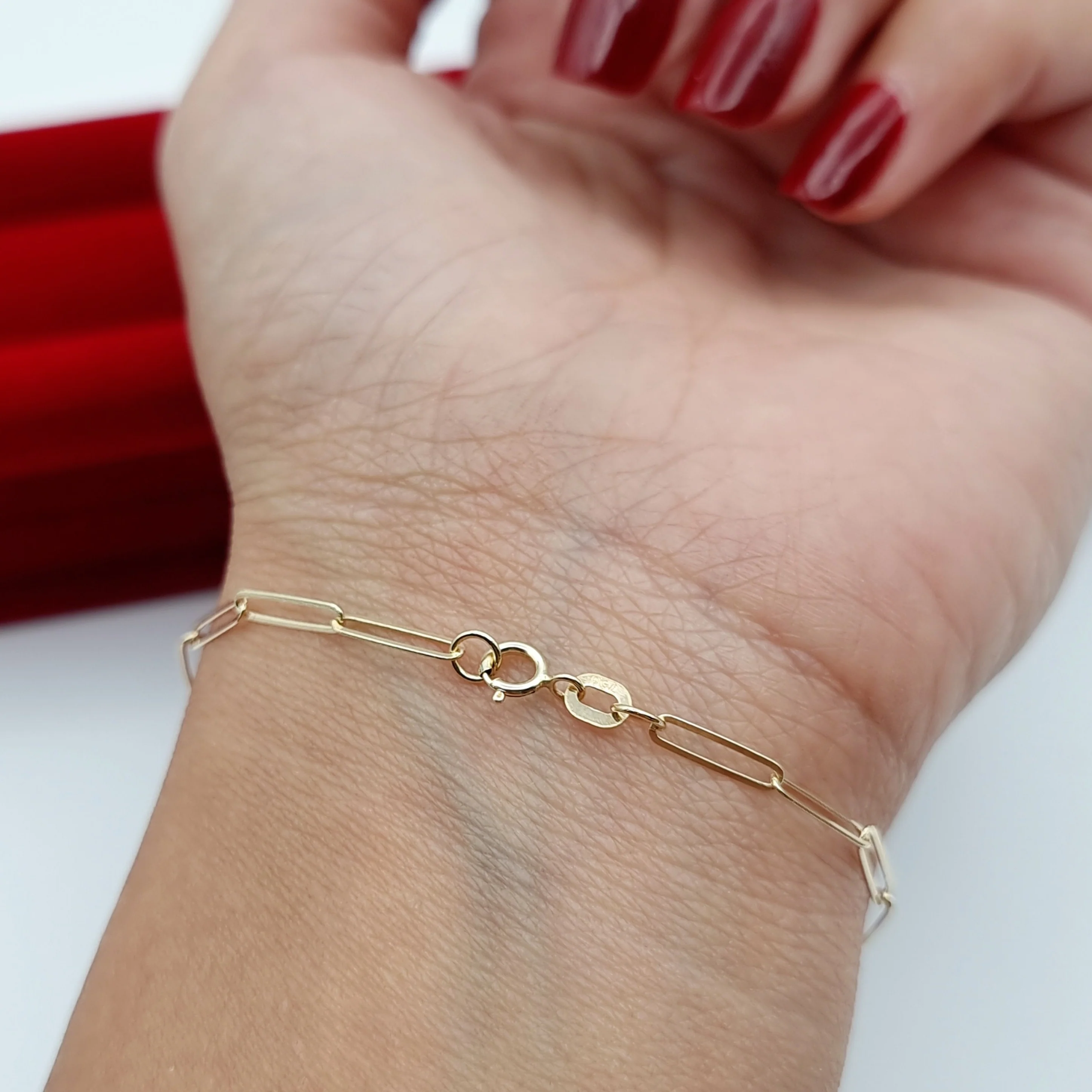 18K Pure Gold Linked Bracelet - Image 8
