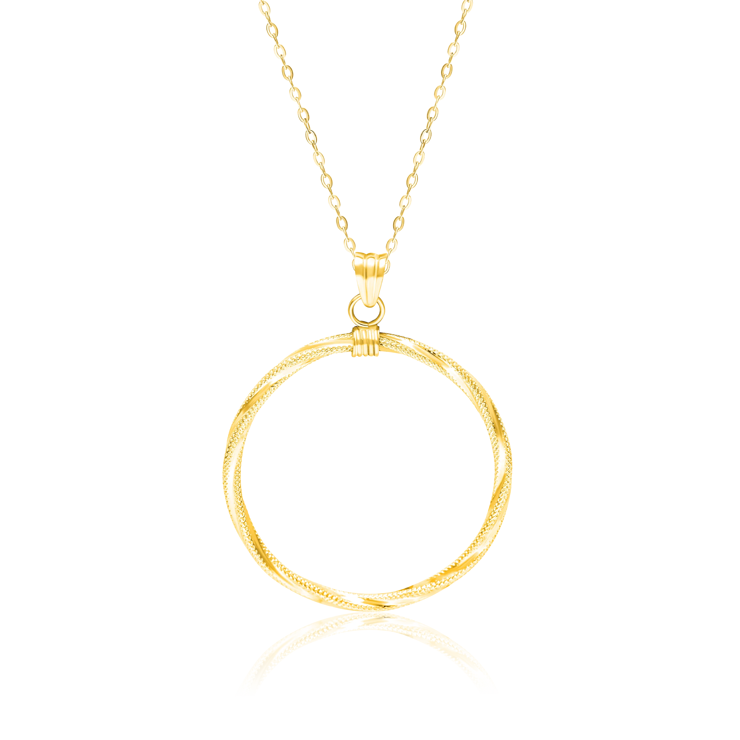 18K Pure Gold Twisted Round Jewelry Set Talagold - Image 3