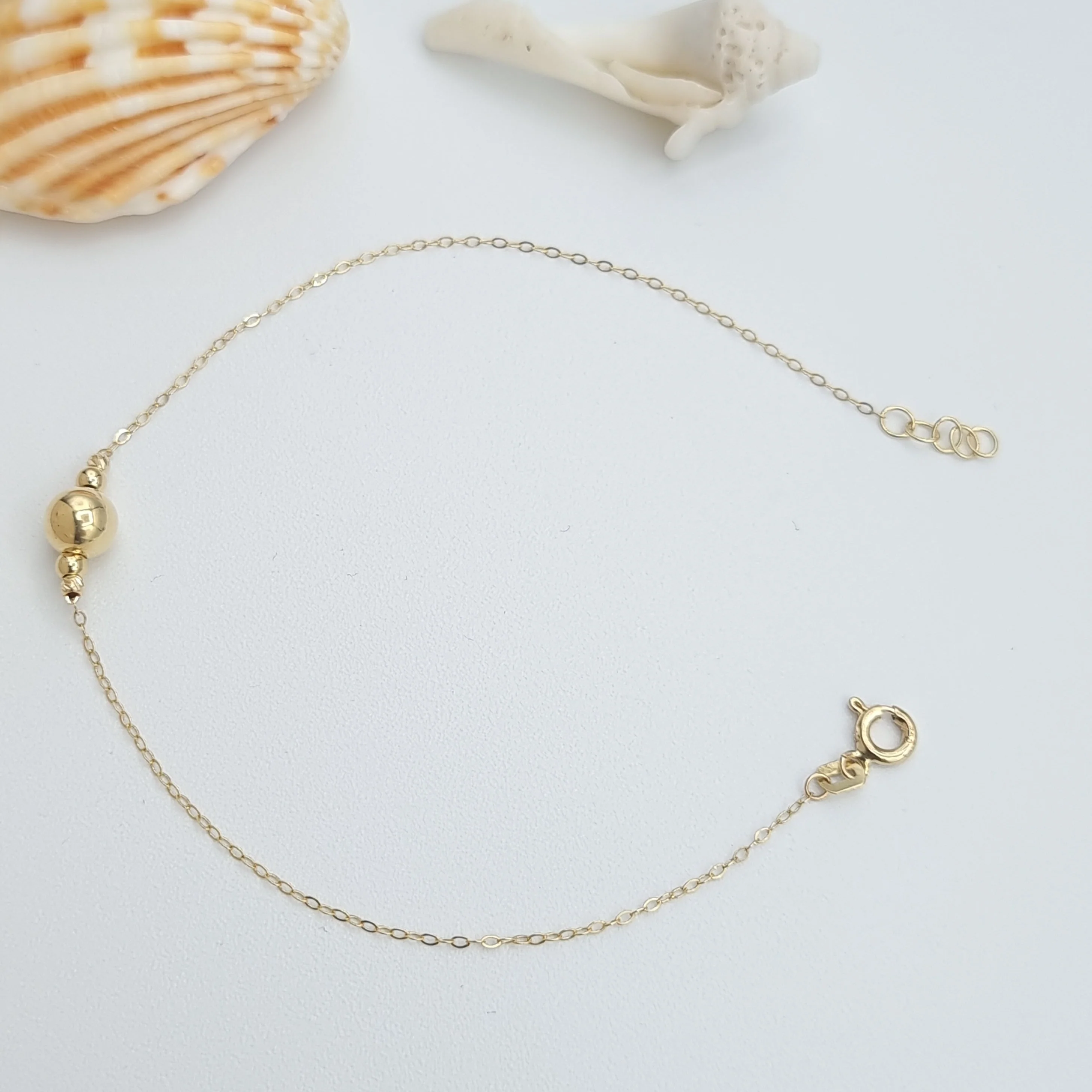 18K Pure Gold Seed Bracelet - Image 8