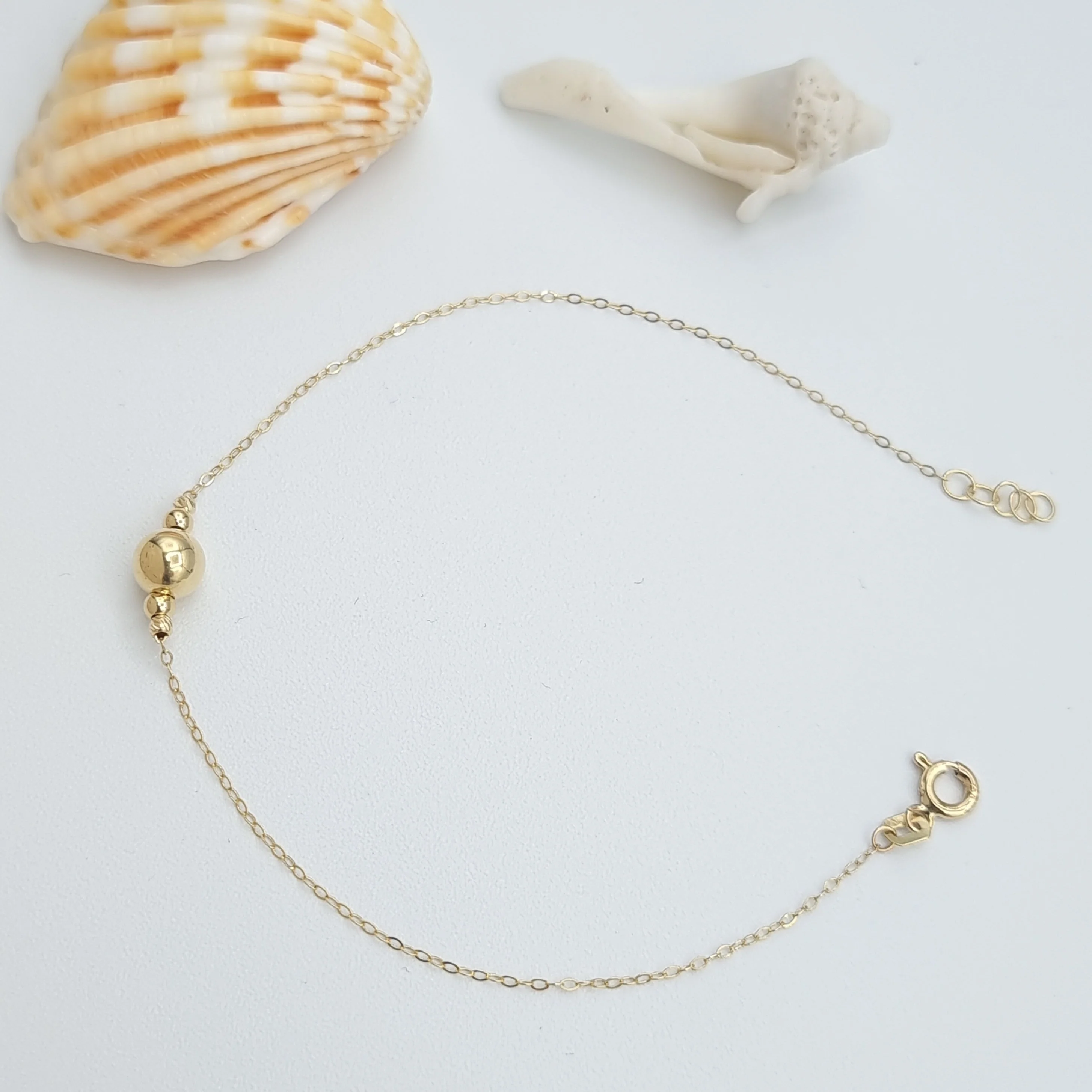 18K Pure Gold Seed Bracelet - Image 9