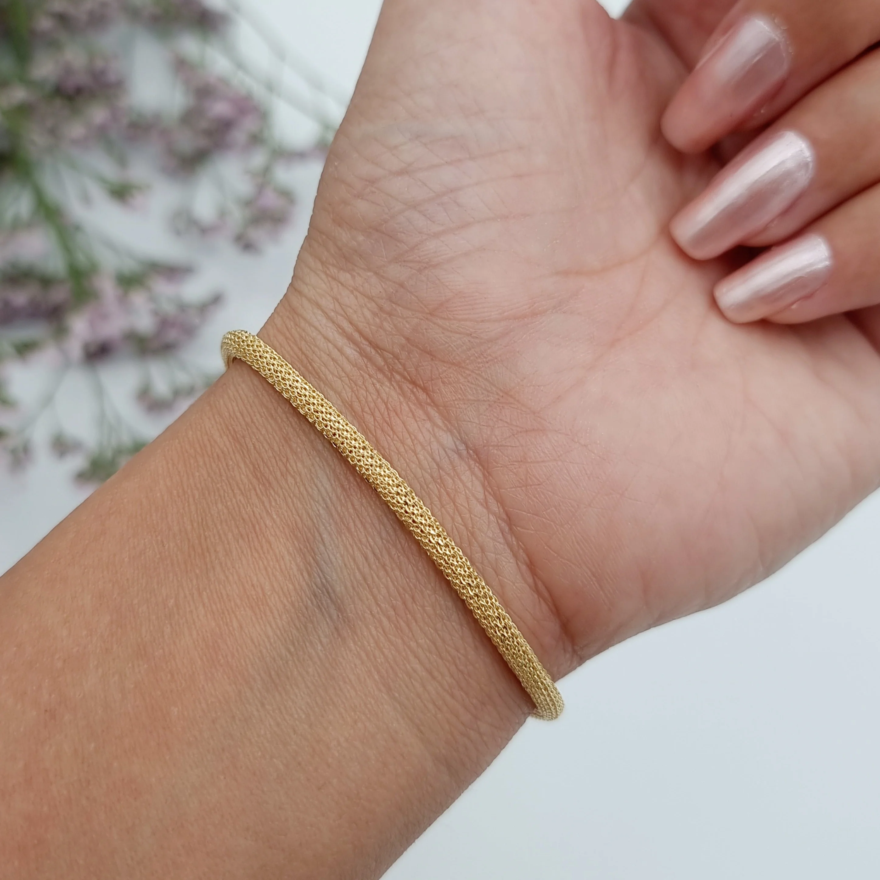 18K Pure Gold Snake Design Bracelet