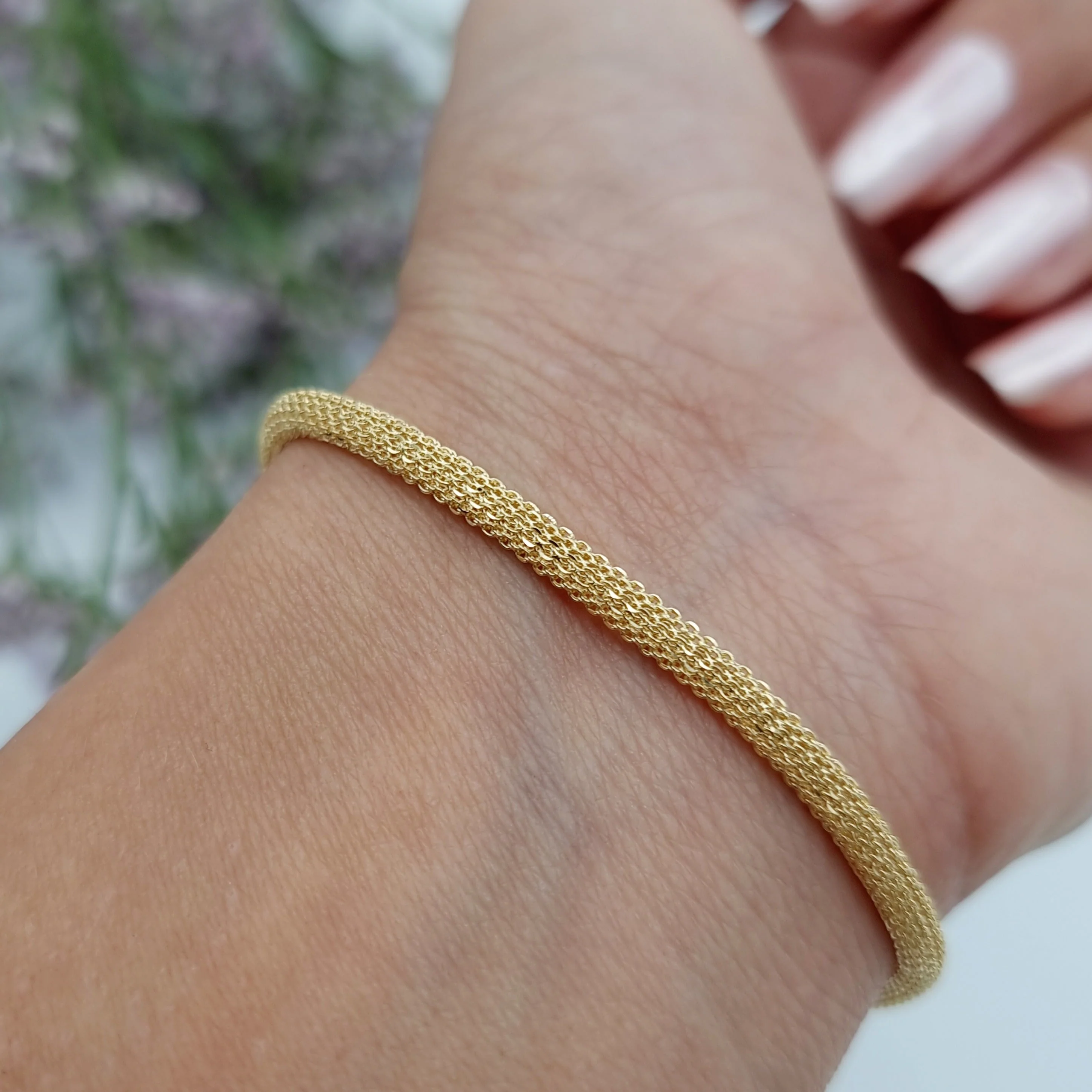 18K Pure Gold Snake Design Bracelet - Image 4