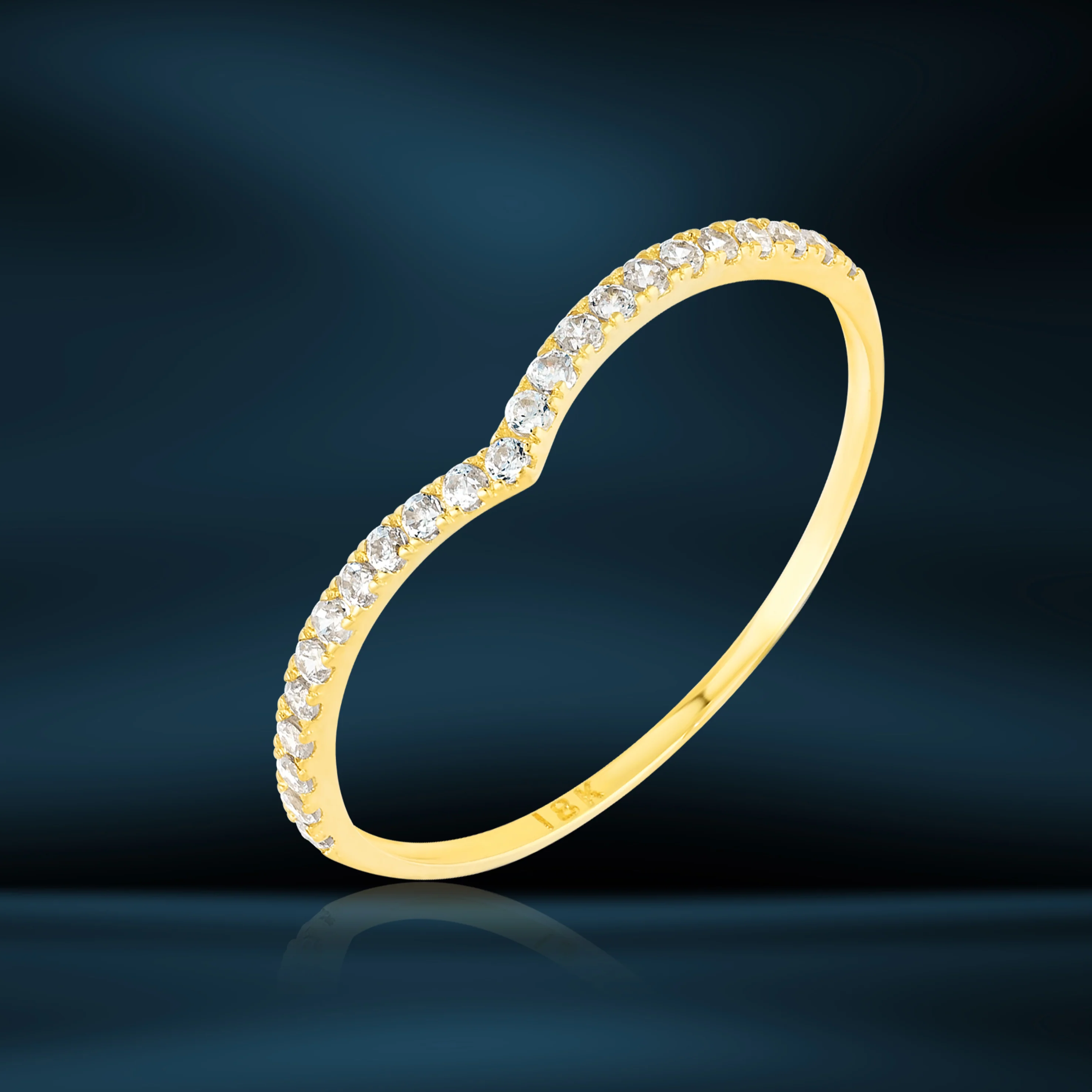 18K Pure Gold Stone Ring - Image 2