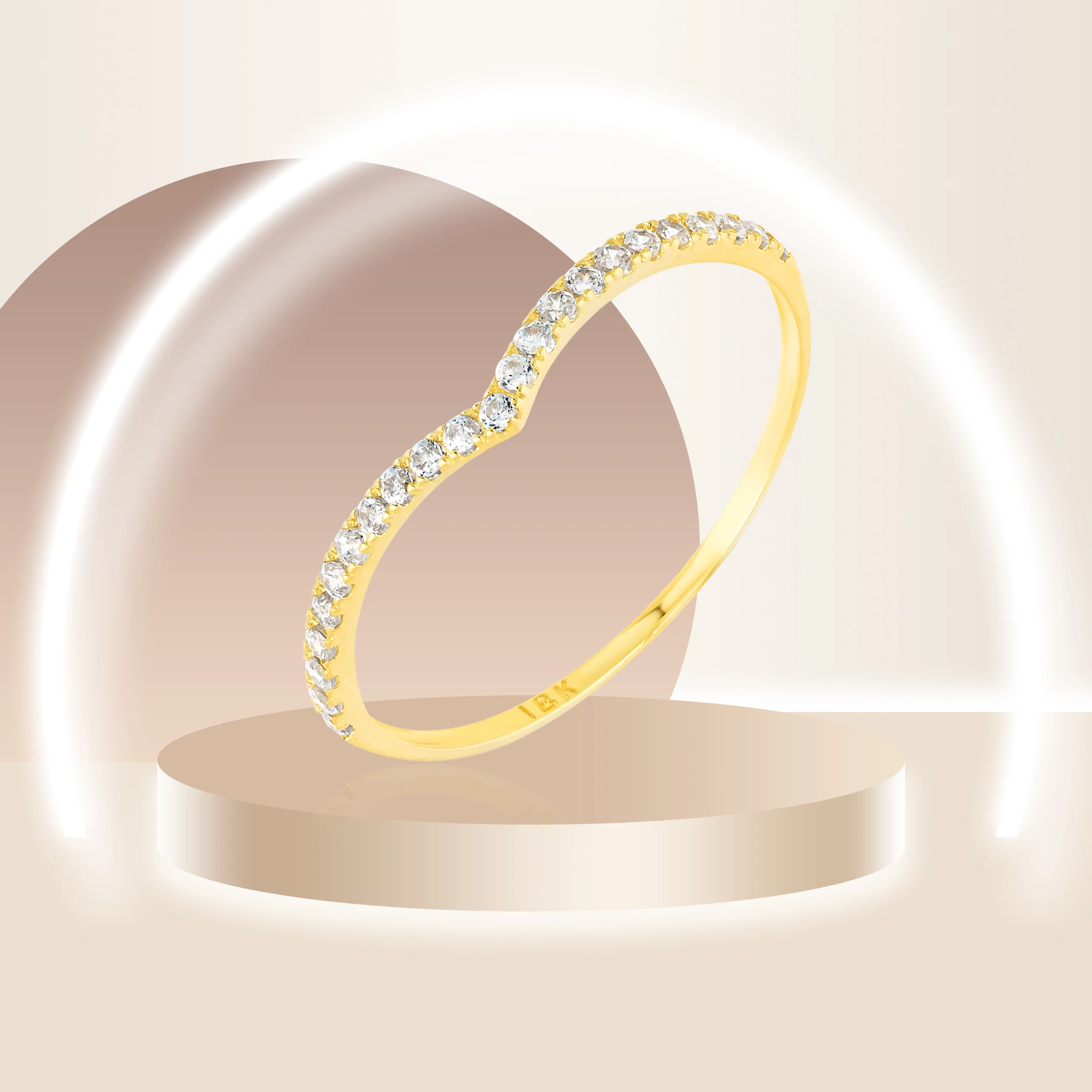 18K Pure Gold Stone Ring - Image 3