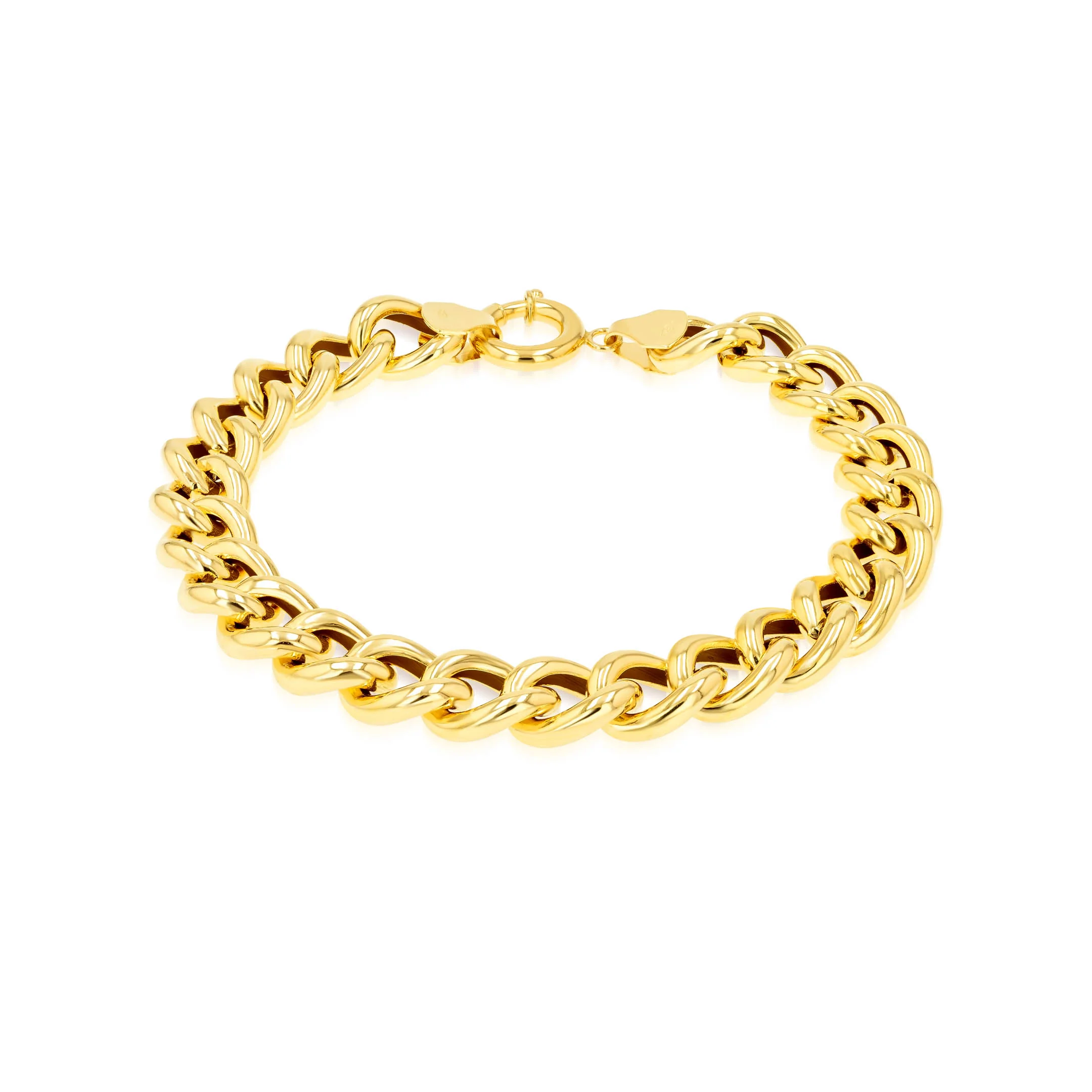 18K Pure Gold Thick Linked Bracelet