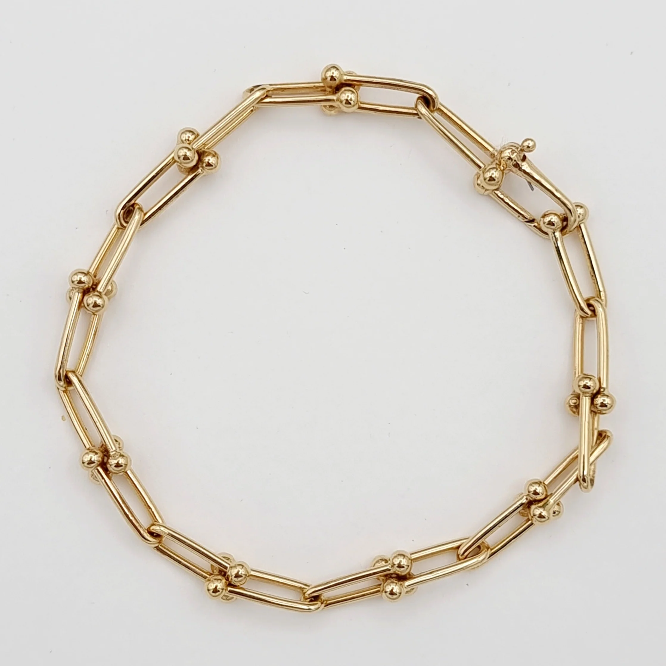 18K Pure Gold U-Link Bracelet - Image 2