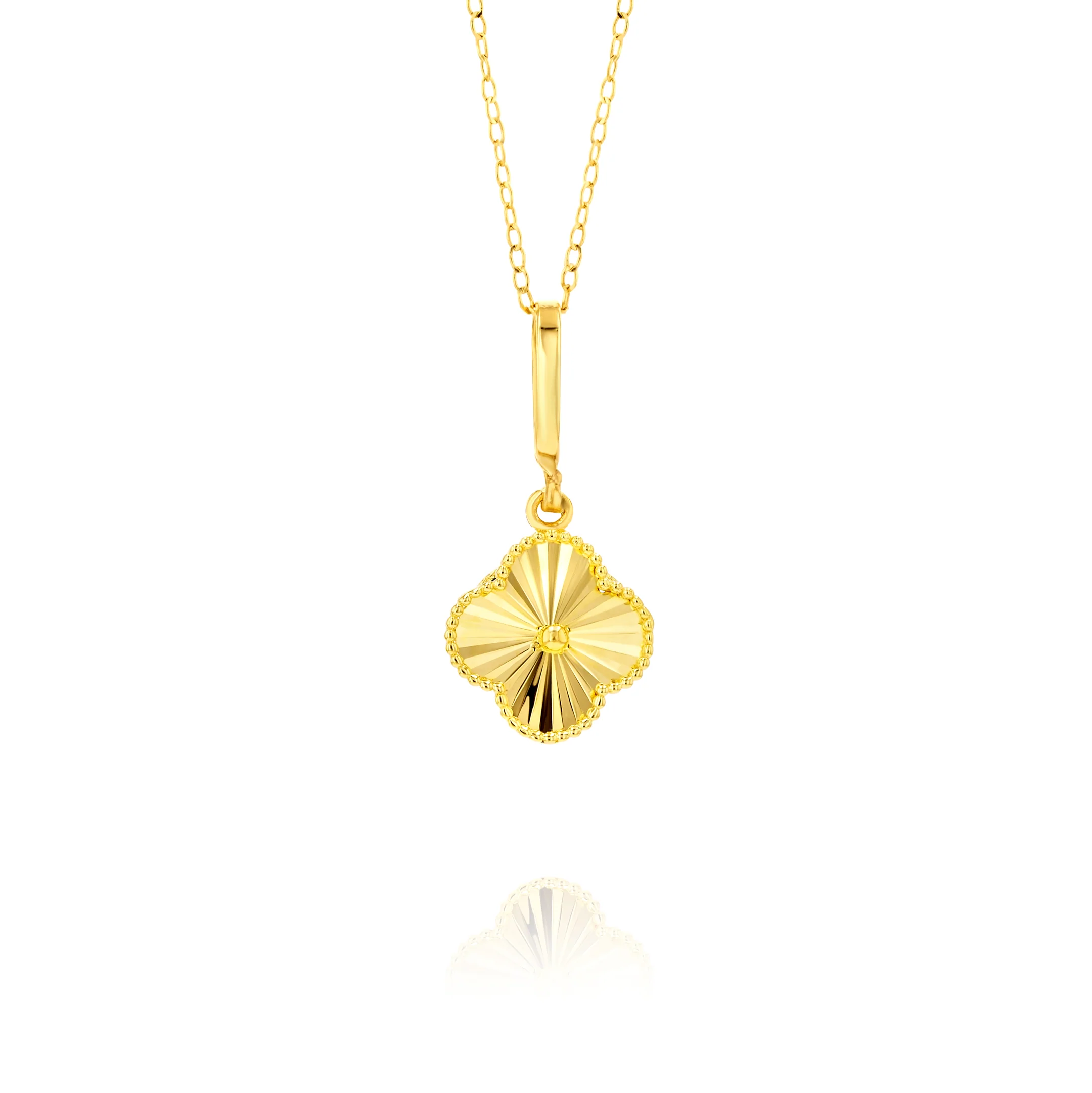 18K Pure Gold V.C Flower Jewelry Set - Image 3