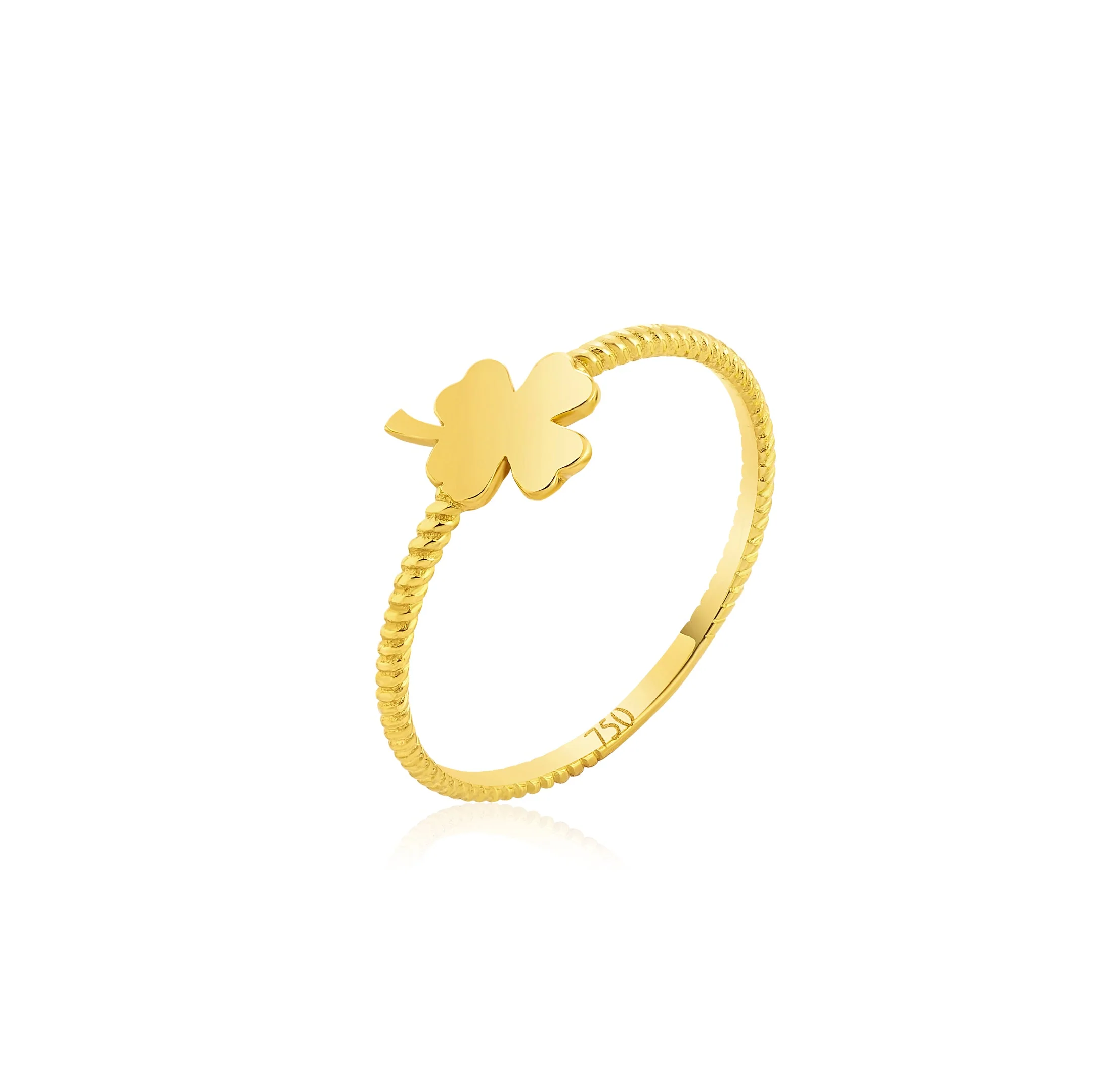 18K Pure Gold Leaf Ring