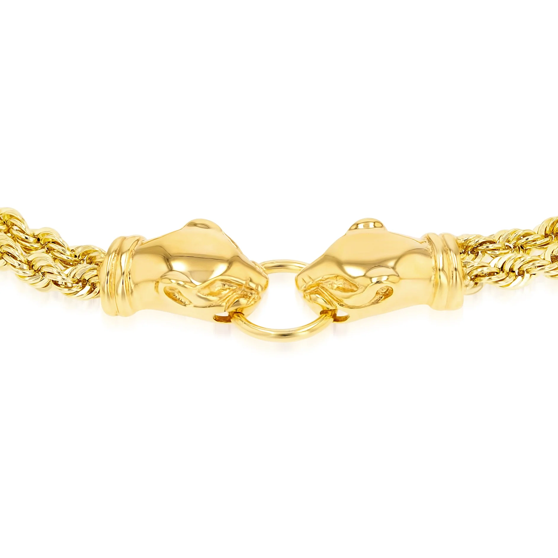 18K Pure Gold Thick Double Rope Bracelet - Image 2