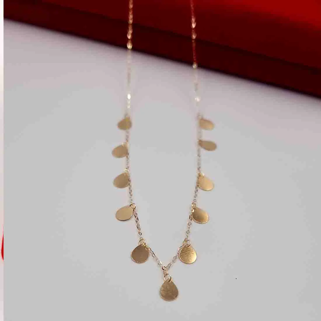 18K Pure Gold 11 Pendant Necklace - Image 3