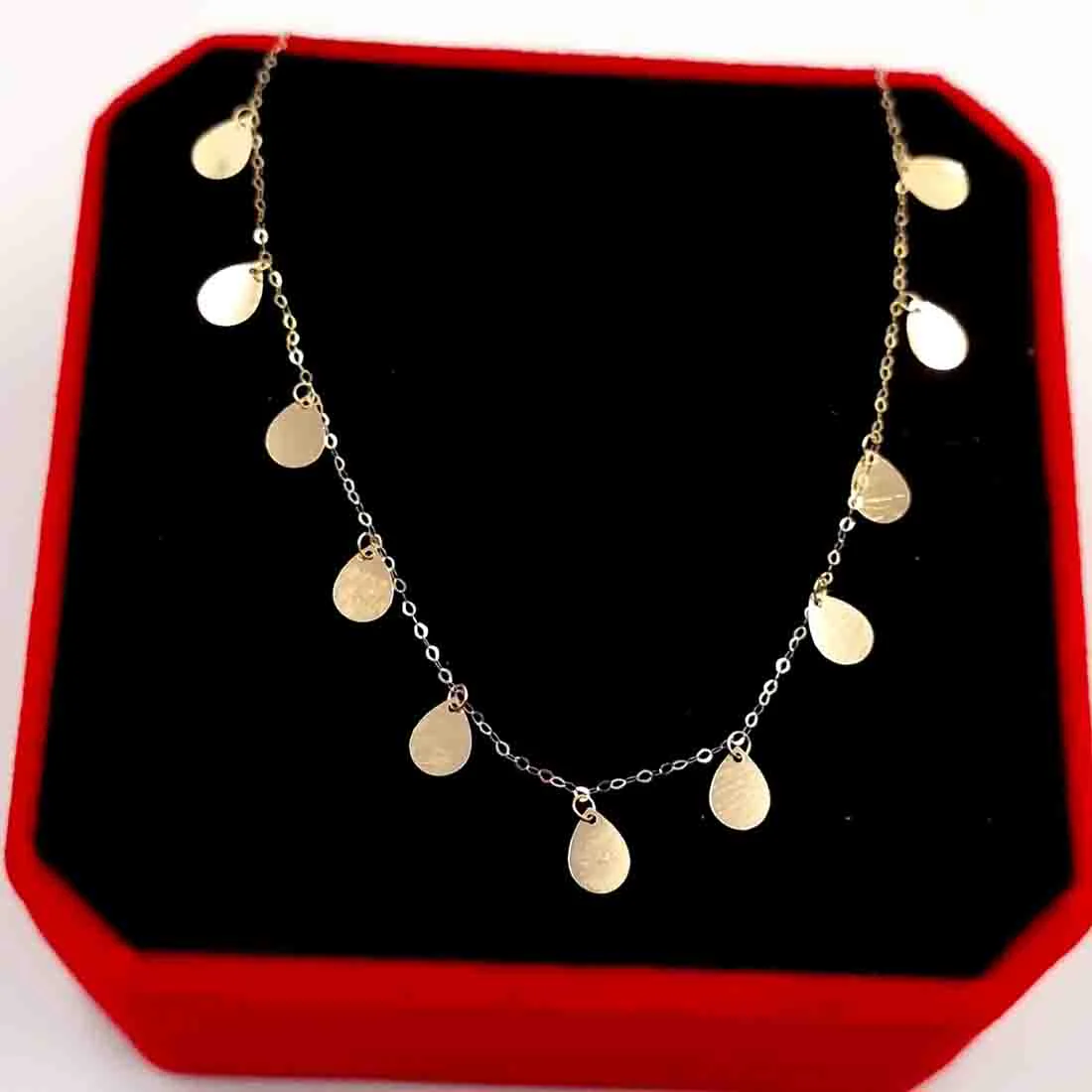 18K Pure Gold 11 Pendant Necklace - Image 4