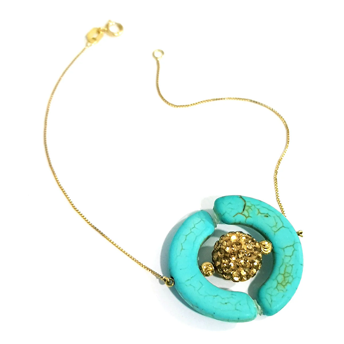18K Pure Gold Ball Design Bracelet