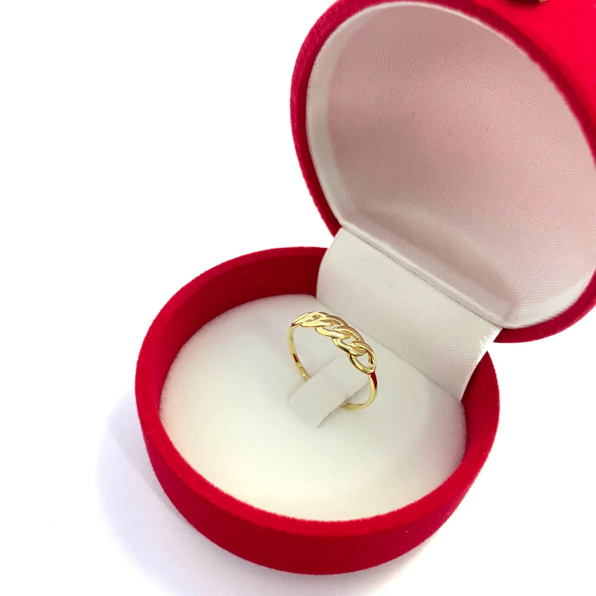 18K Pure Gold Chain Ring Design - Image 4