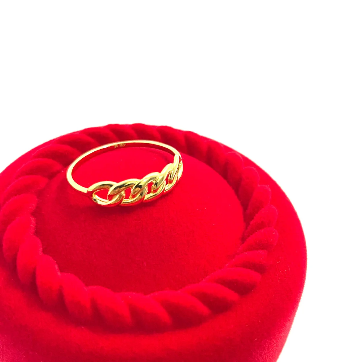 18K Pure Gold Chain Ring Design - Image 5