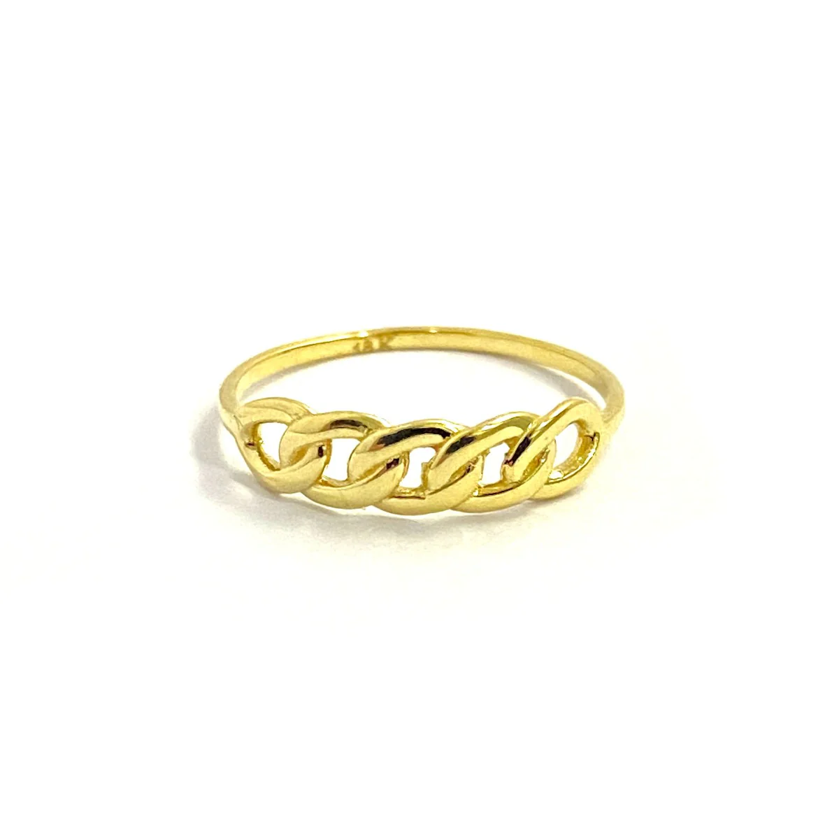 18K Pure Gold Chain Ring Design - Image 7