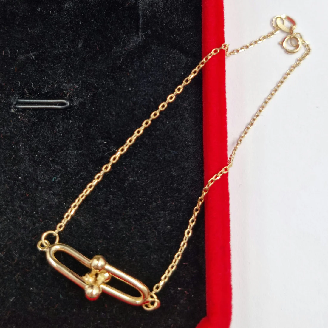 18K Pure Gold Clip Bracelet