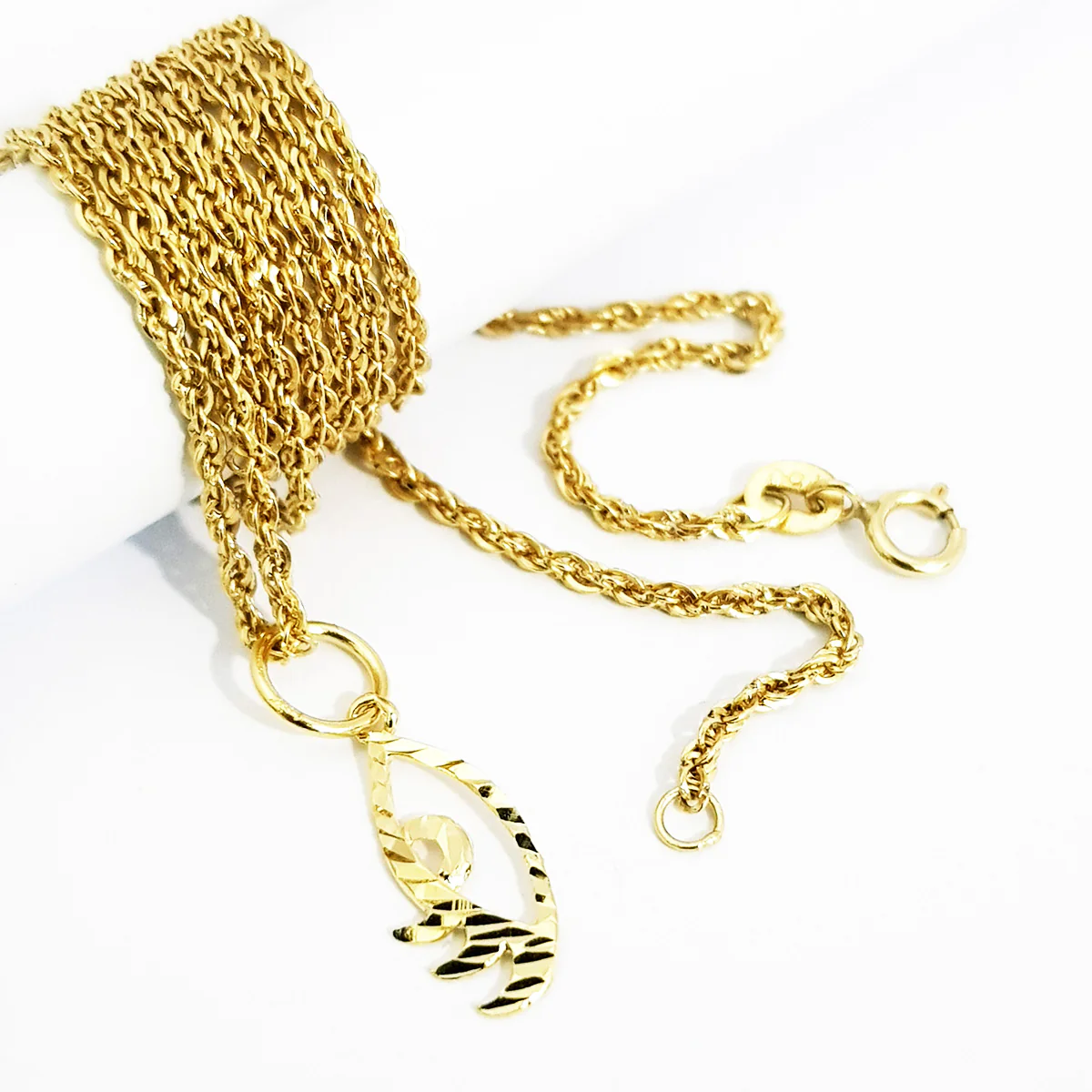 18K Pure Gold Eye Necklace - Image 3