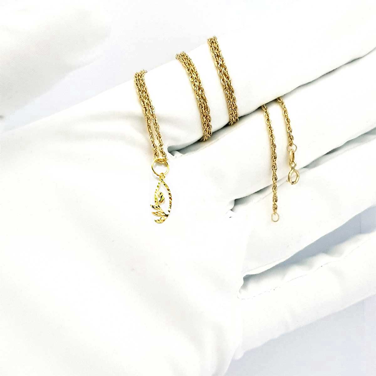 18K Pure Gold Eye Necklace - Image 4