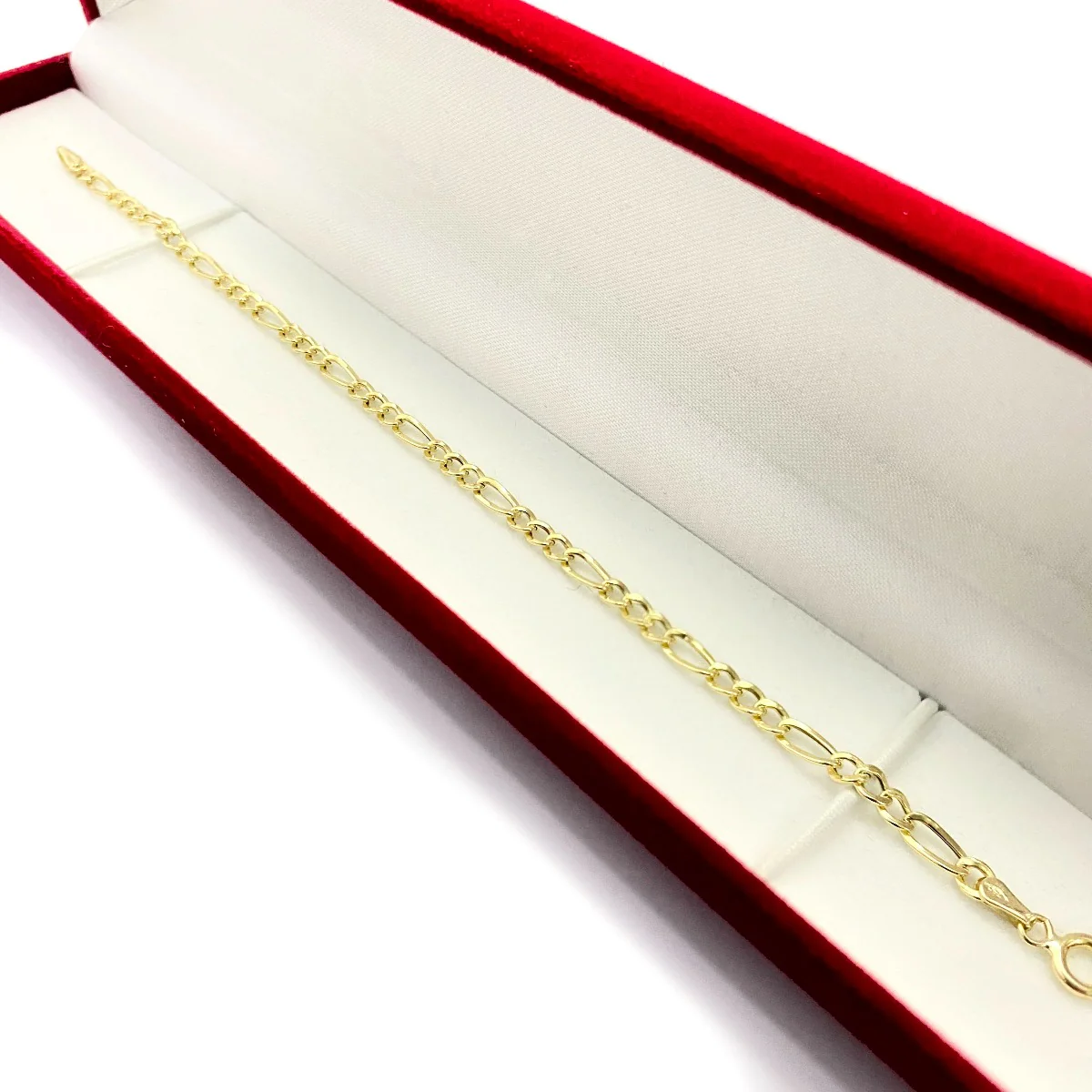18K Pure Gold Figaro Design Bracelet - Image 3