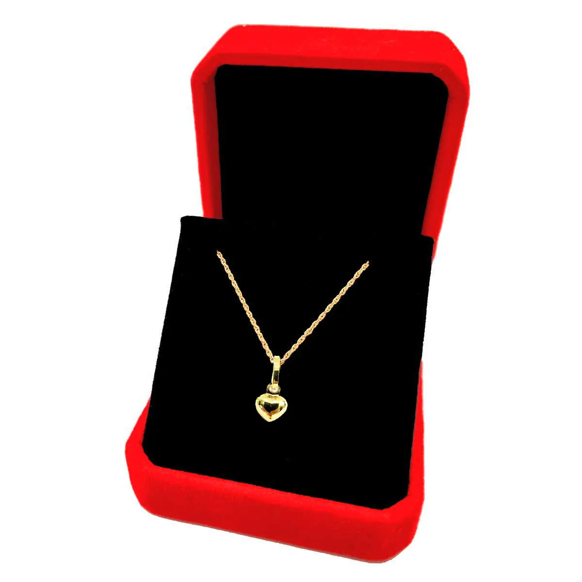18K Pure Gold Heart Design Necklace - Image 3