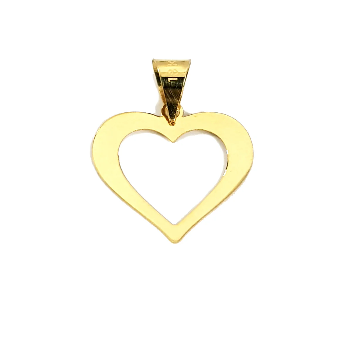 18K Pure Gold Heart Pendant