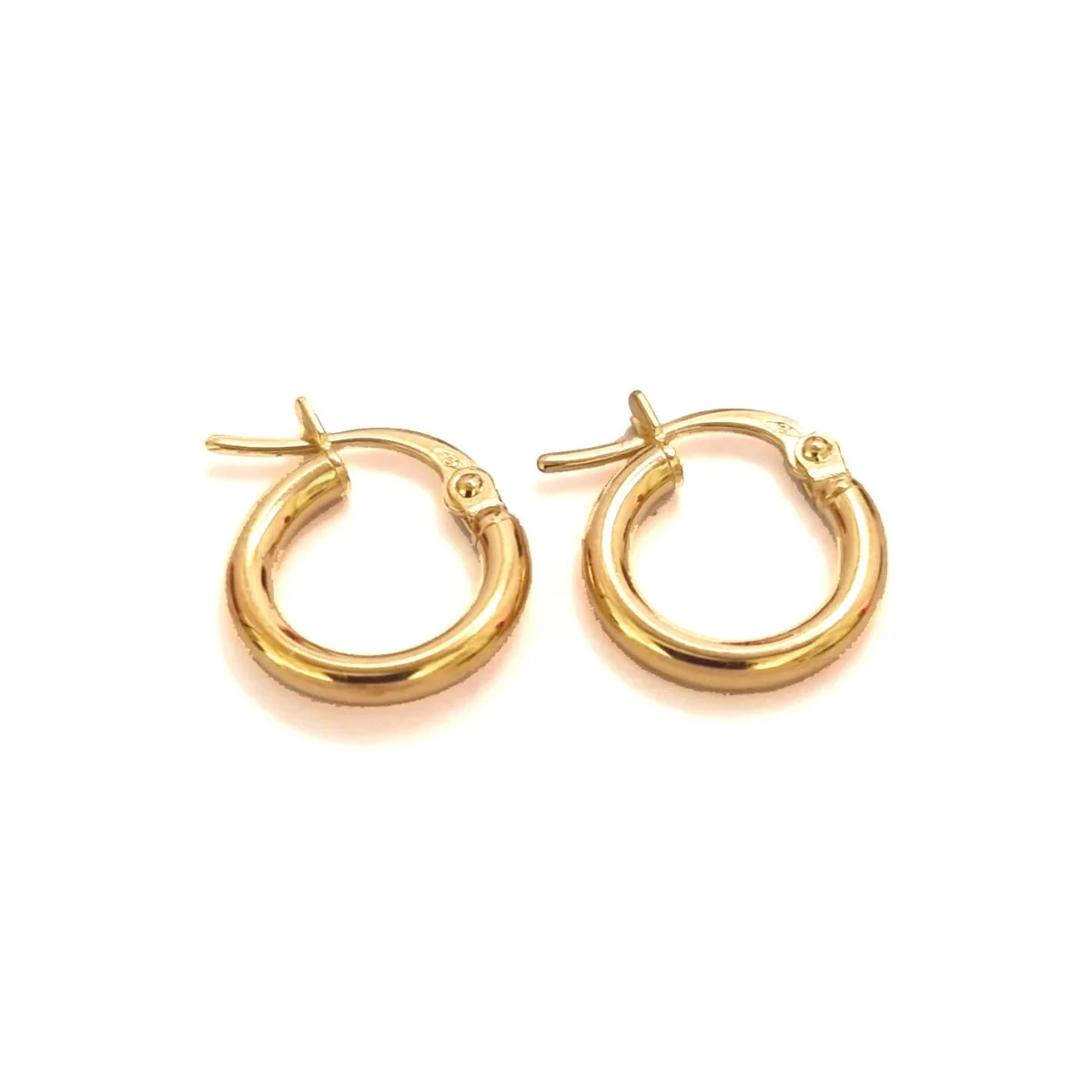 18K Solid Gold Hoop Earrings