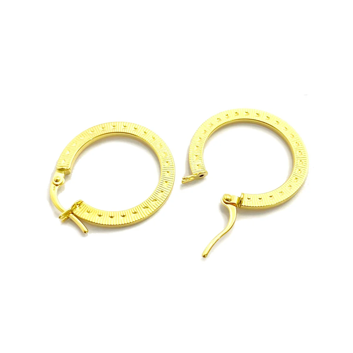 18K Pure Gold Hoop Earrings Design - Image 2