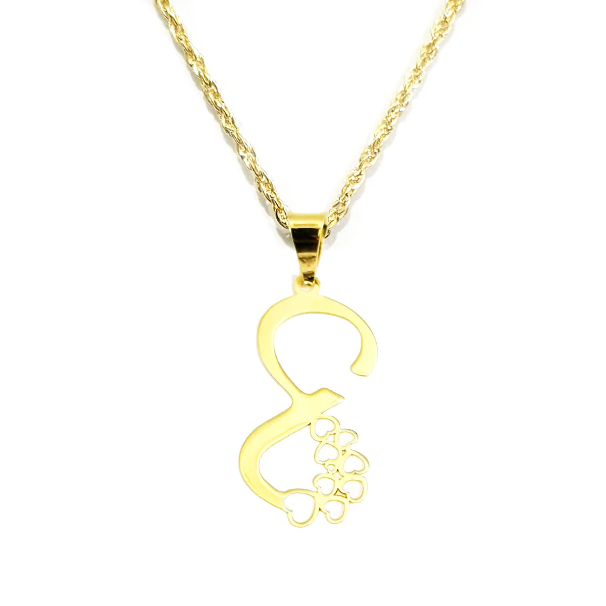 18K Pure Gold Infinity Heart Necklace