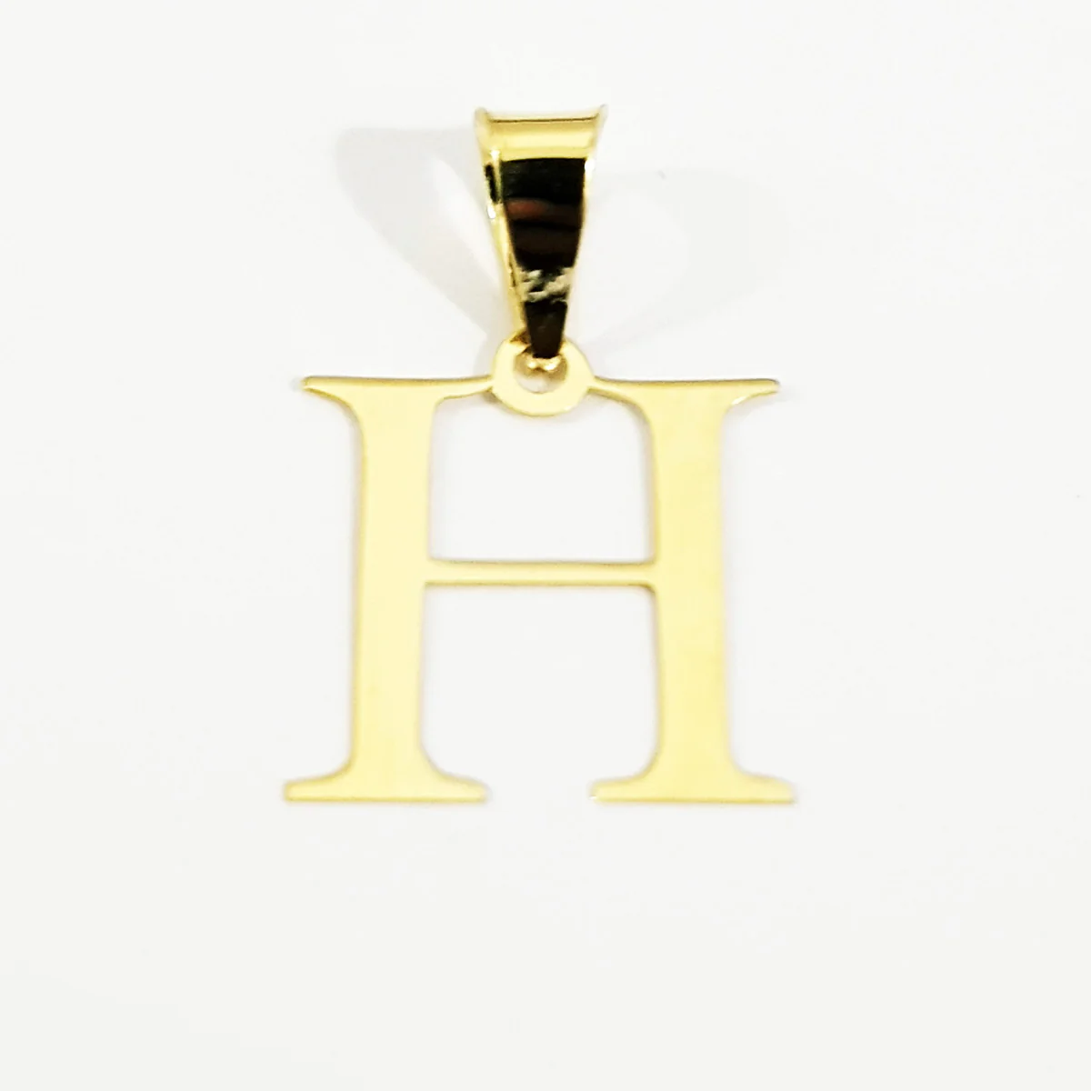 18K Pure Gold Letter H Design Necklace - Image 2