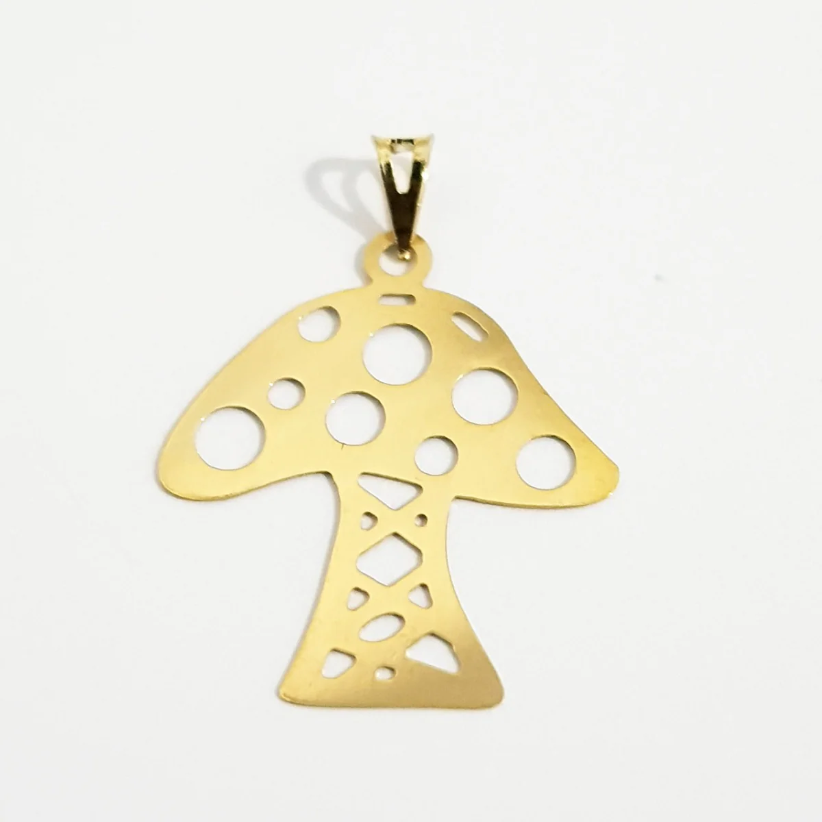 18K Pure Gold Mashroom Necklace - Image 2