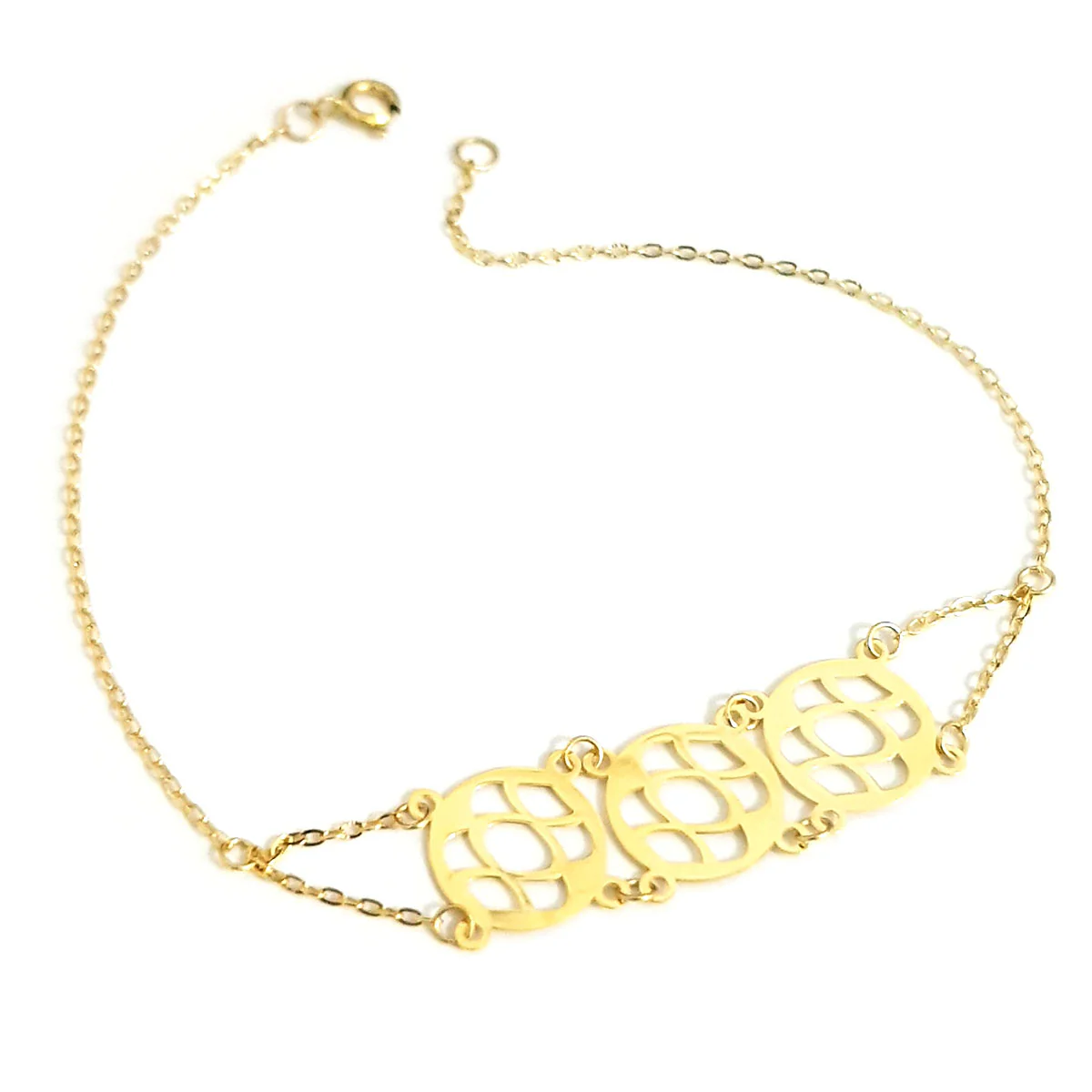 18K Pure Gold Round Bracelet