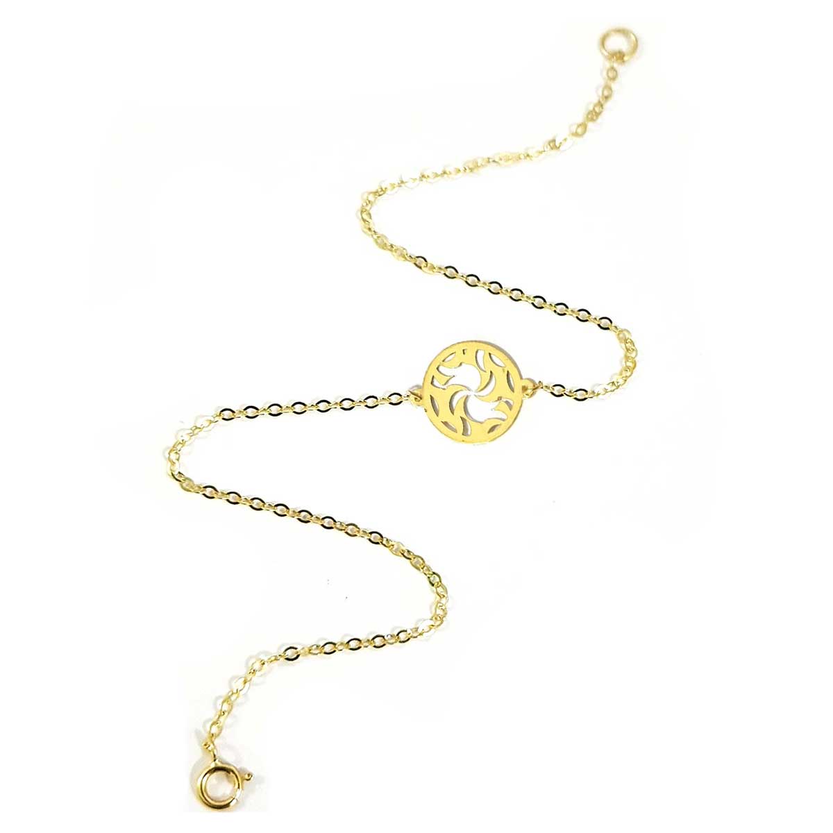 18K Pure Gold Round Design Bracelet - Image 2