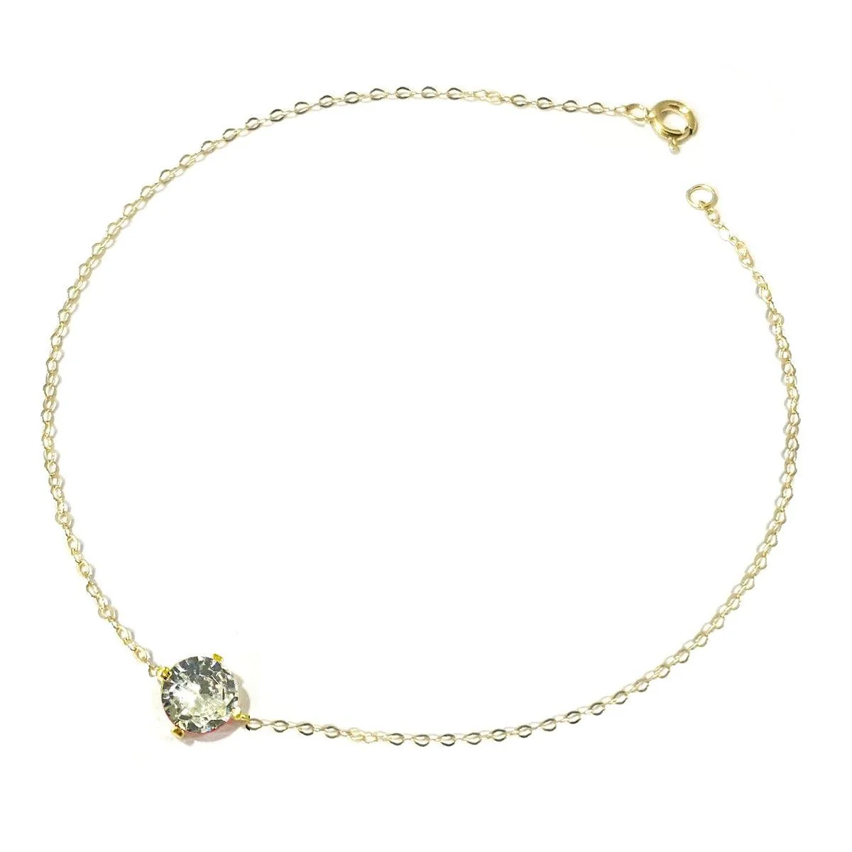 18K Pure Gold Solitaire Design Bracelet
