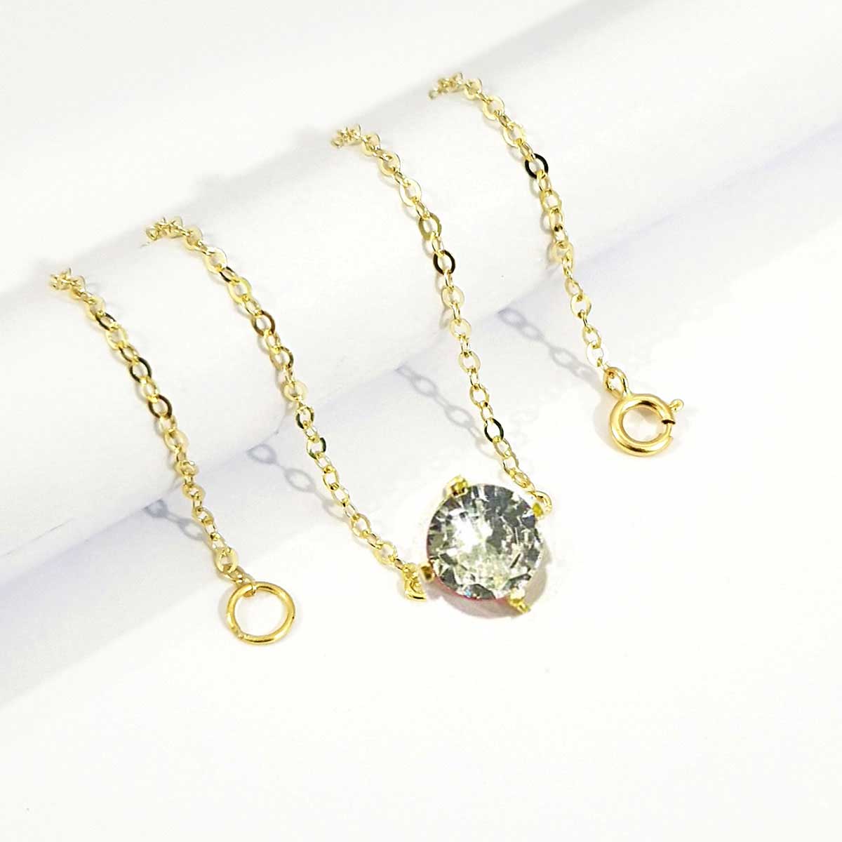 18K Pure Gold Solitaire Design Bracelet - Image 3