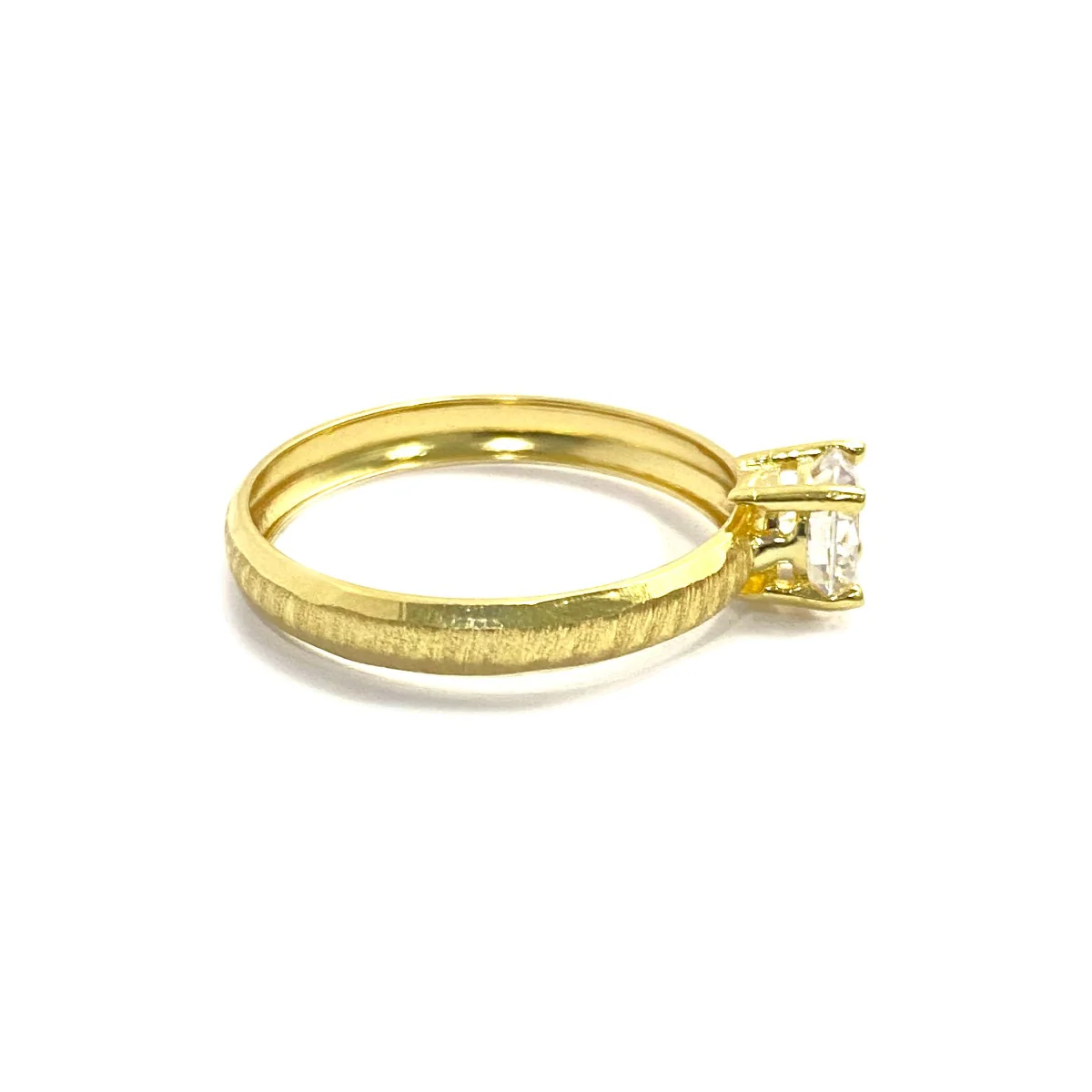 18K Pure Gold Solitaire Design Ring - Image 5