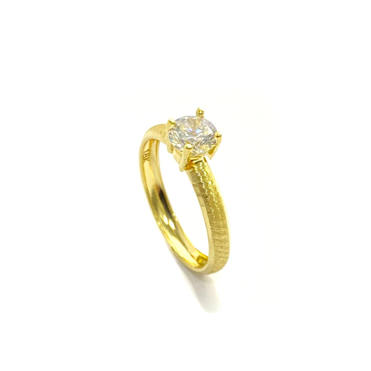 18K Pure Gold Solitaire Design Ring - Image 6