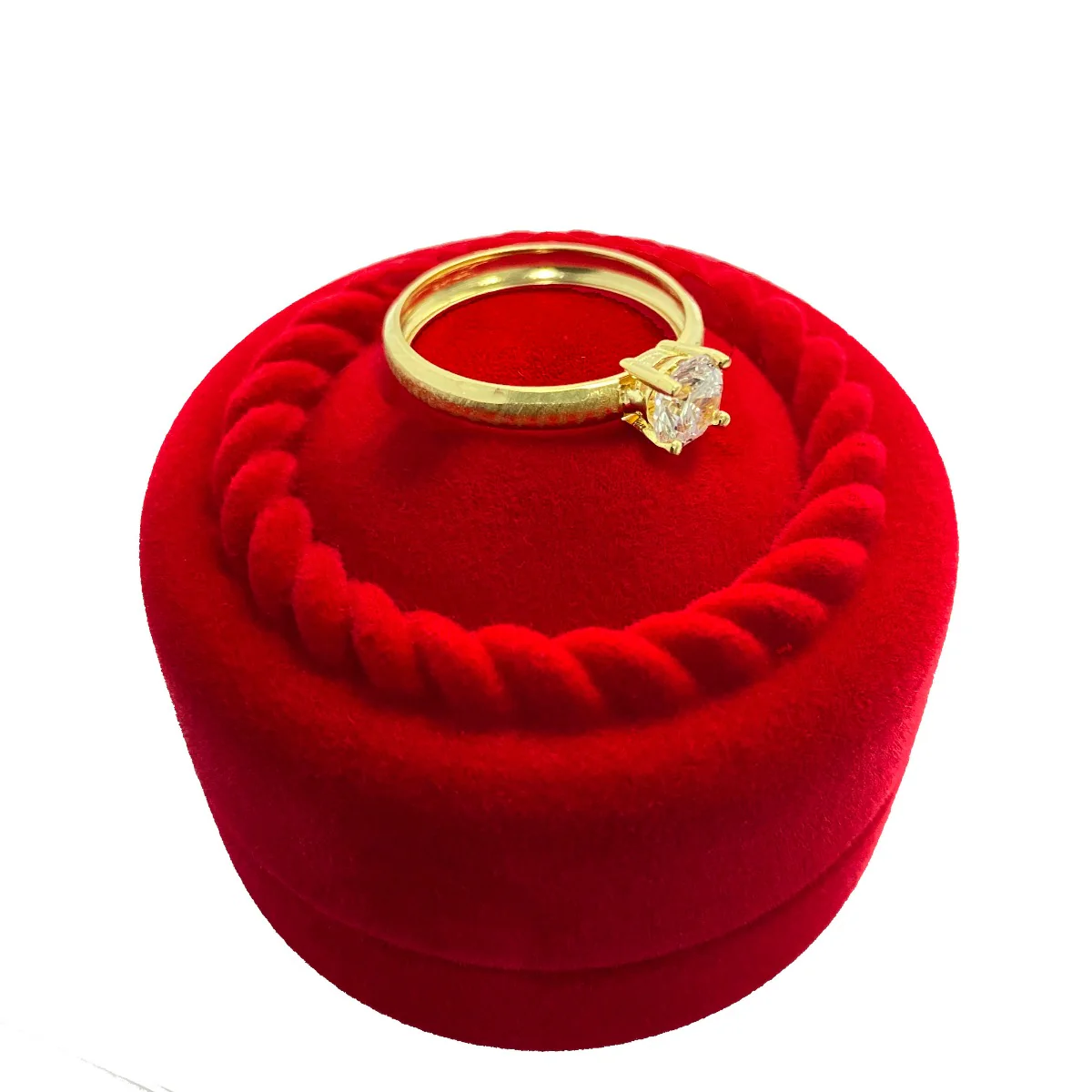 18K Pure Gold Solitaire Design Ring - Image 8