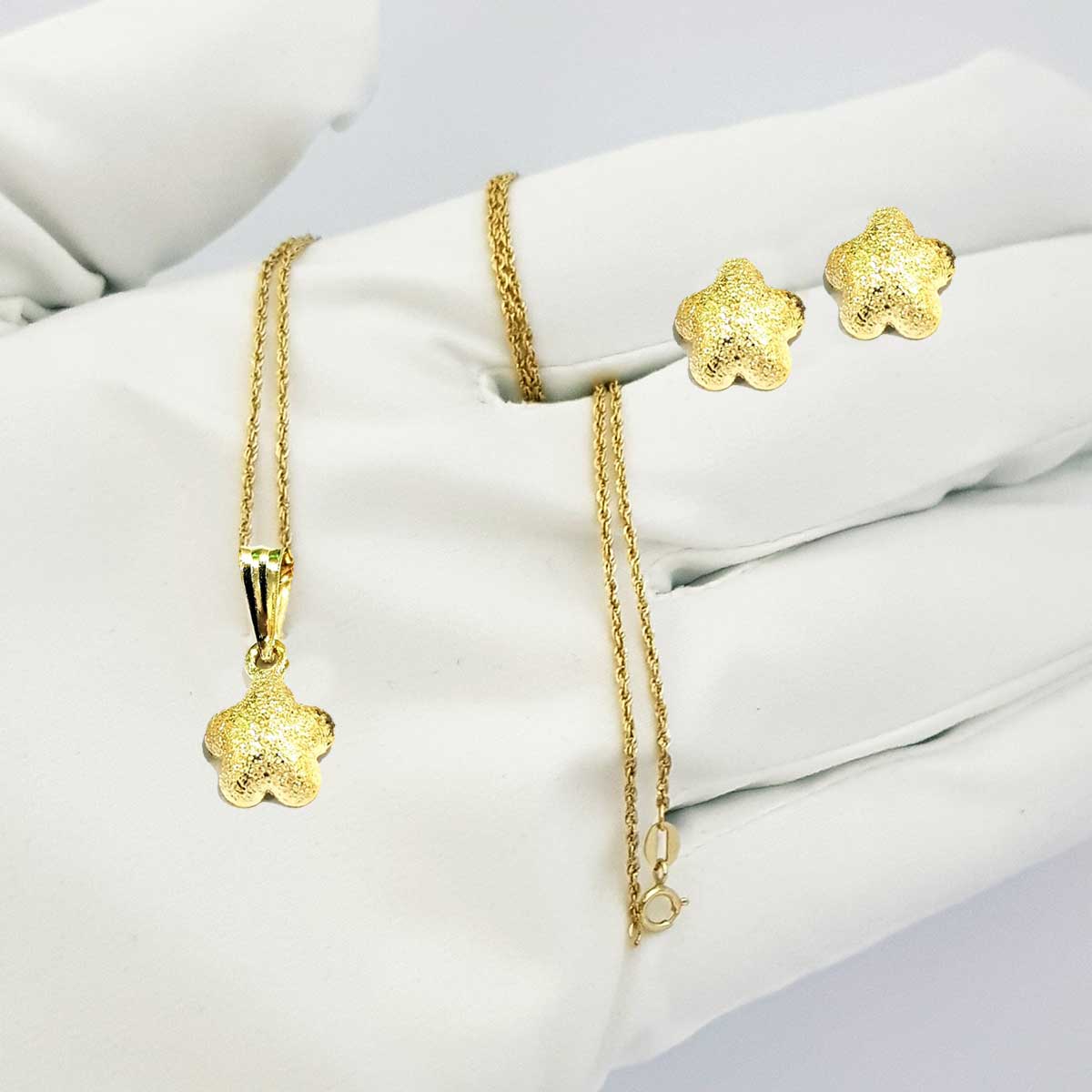 18K Pure Gold Star Design Gold Set - Image 4