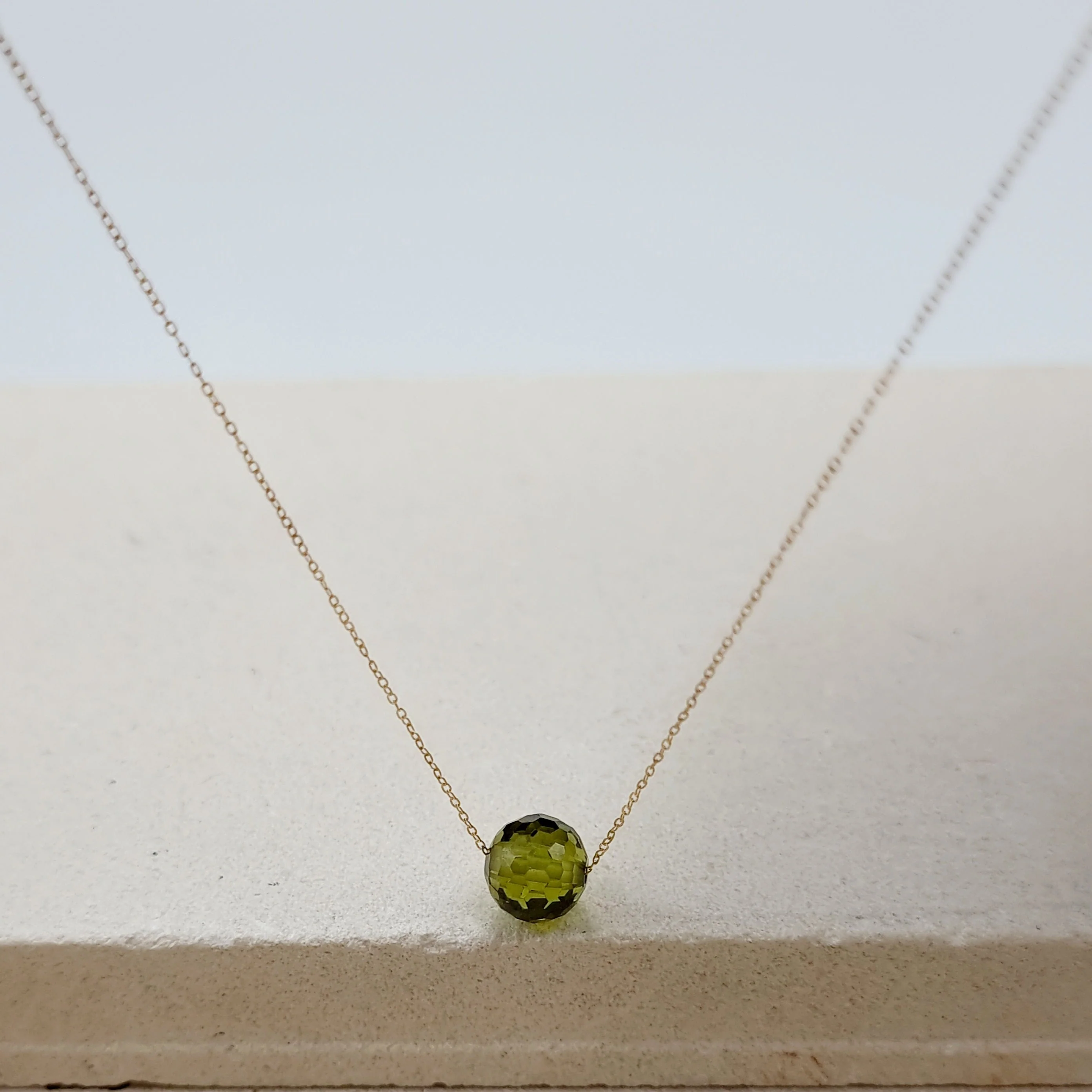 18K Pure Gold Stone Necklace - Image 4