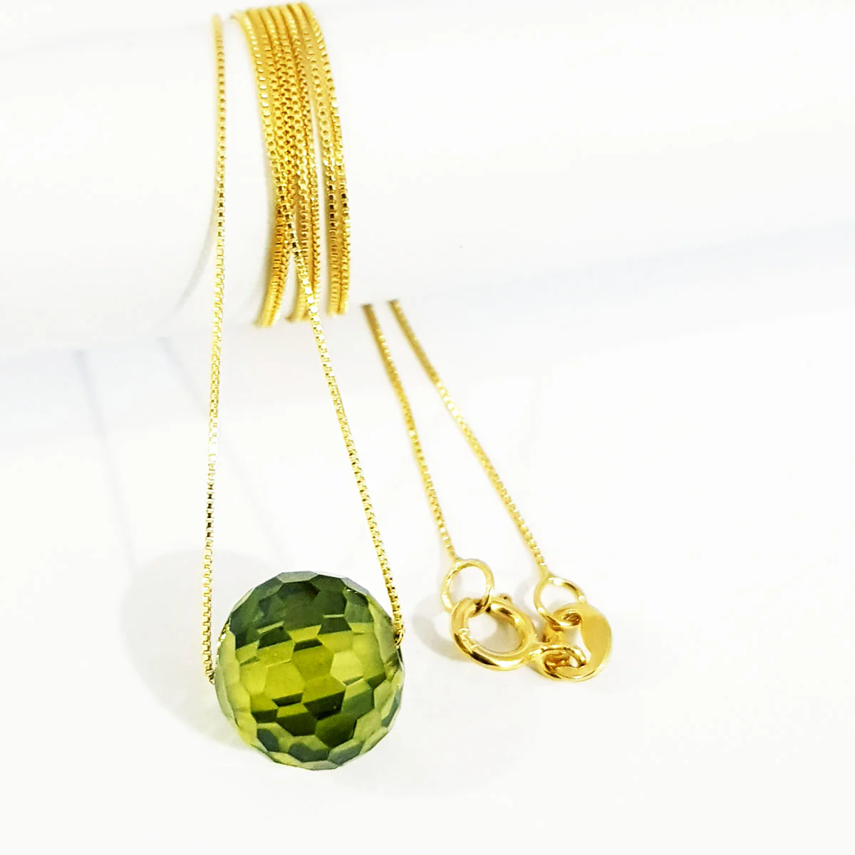 18K Pure Gold Stone Necklace - Image 6