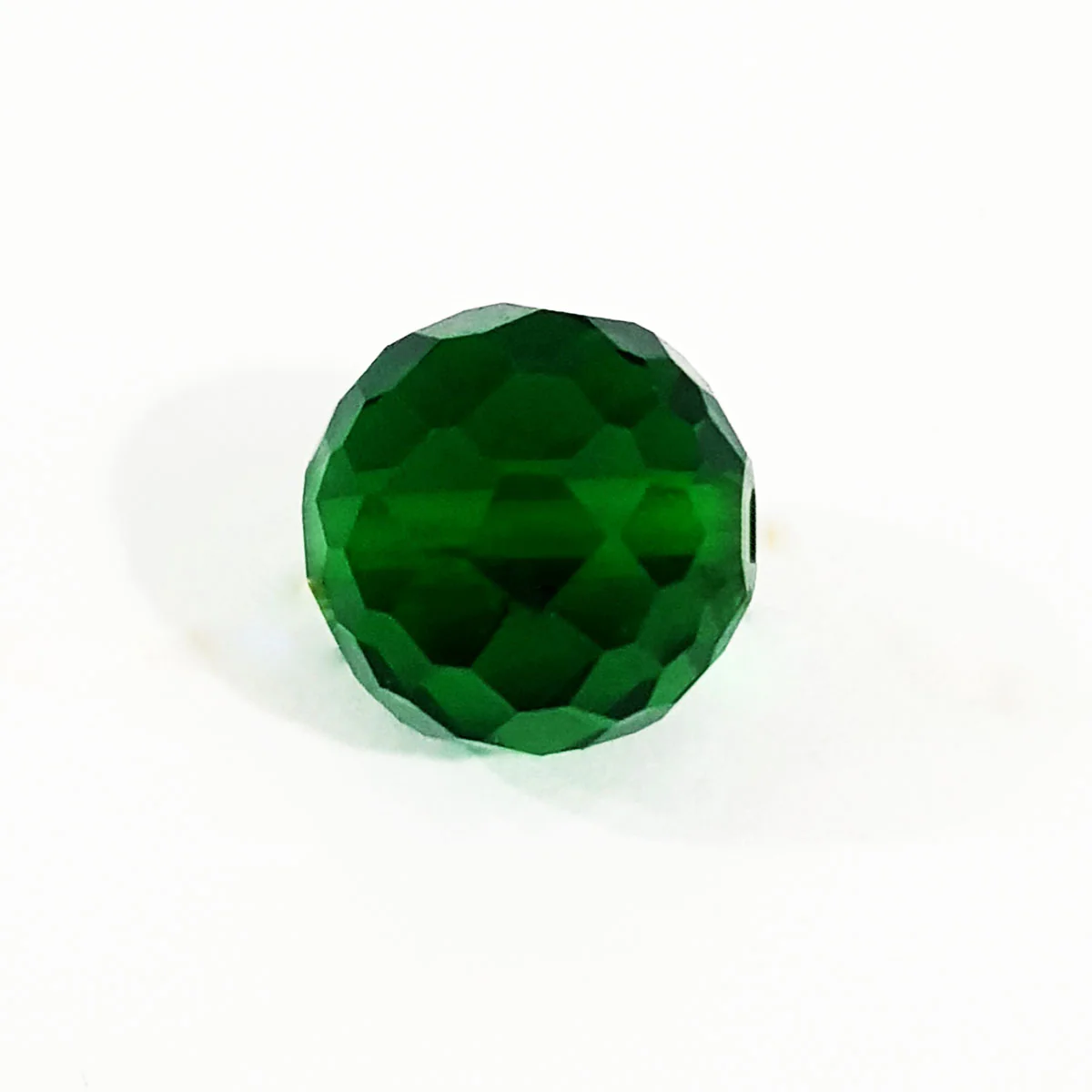18K Pure Gold Green Ball Stone Necklace - Image 3
